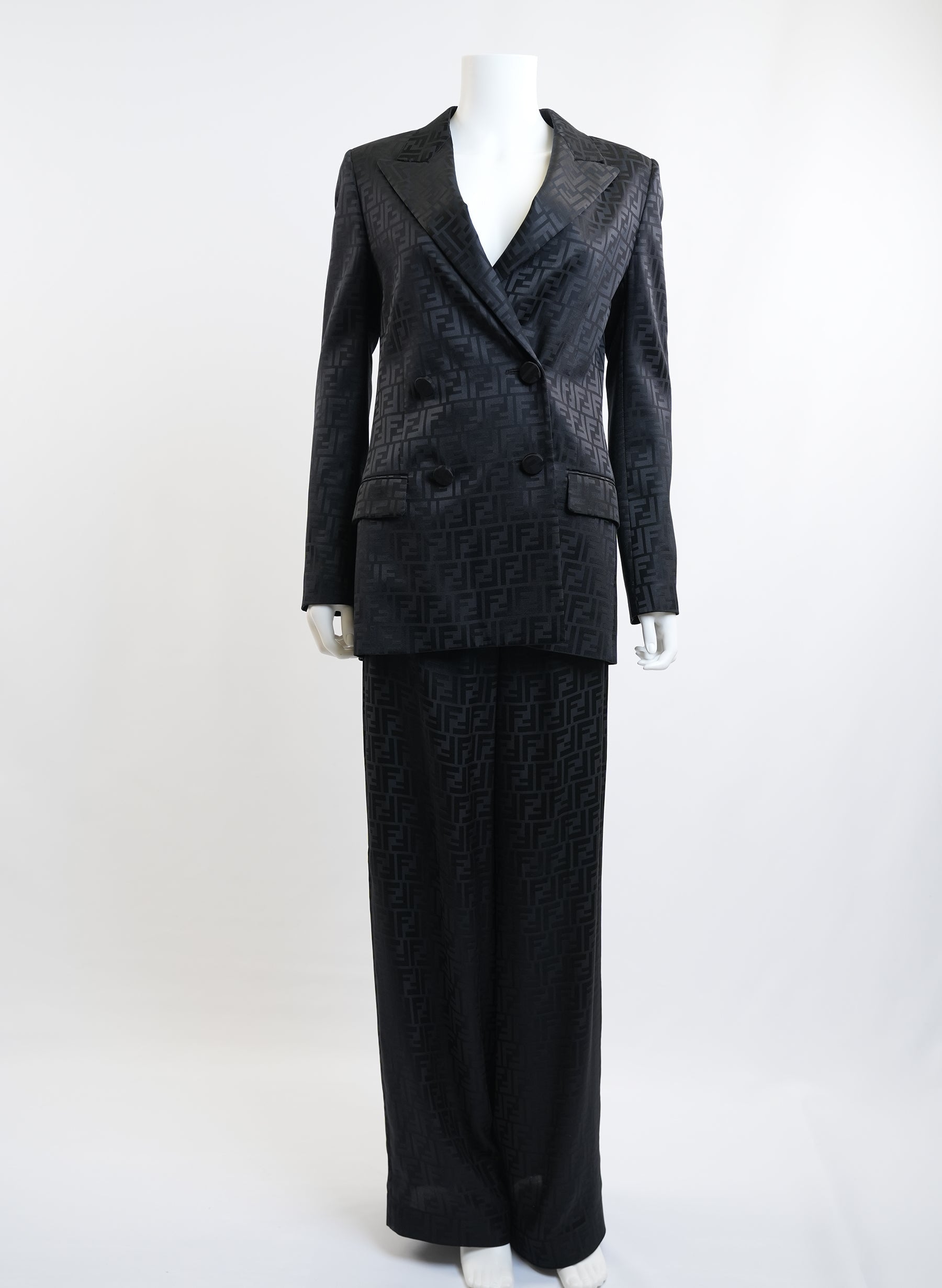 Fendi Monogram Printed Two Piece Suit