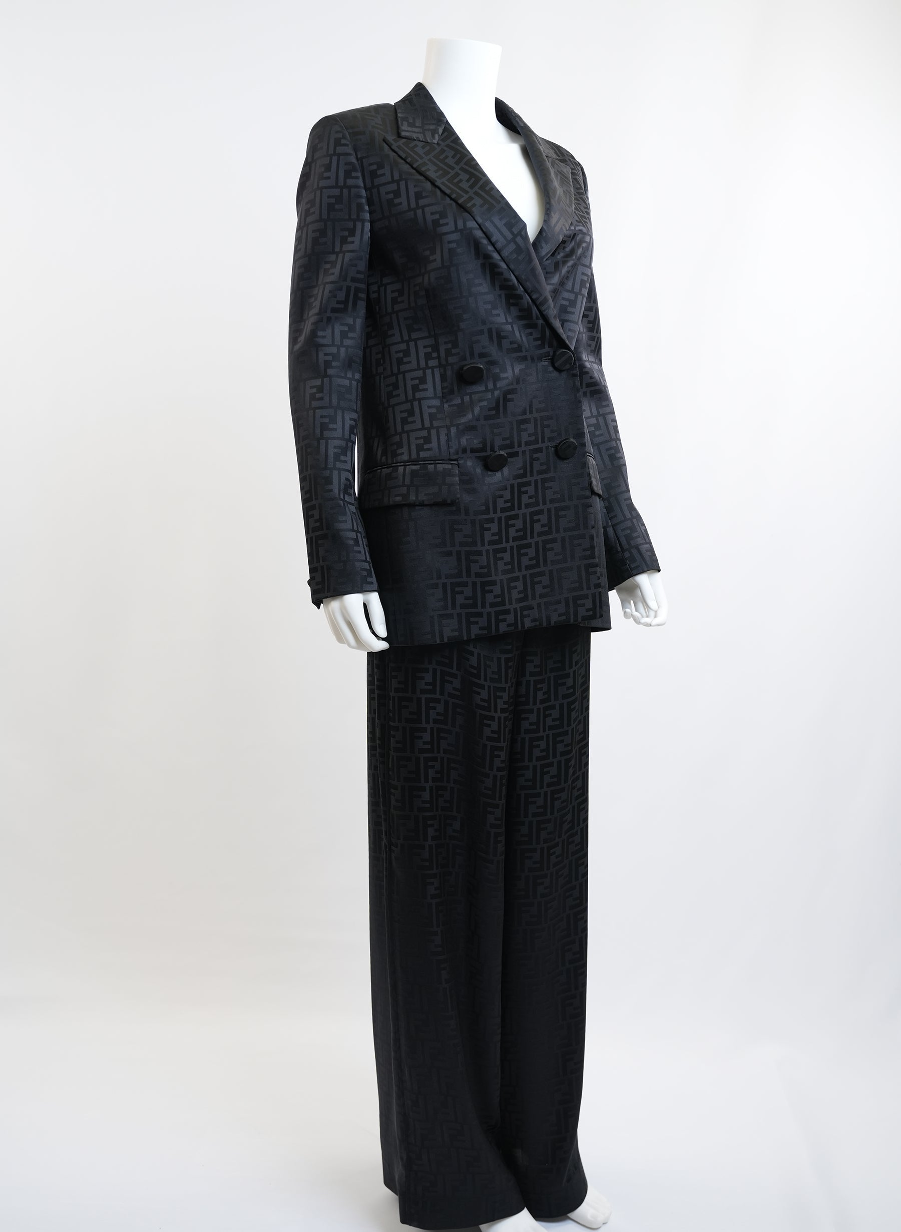 Fendi Monogram Printed Two Piece Suit
