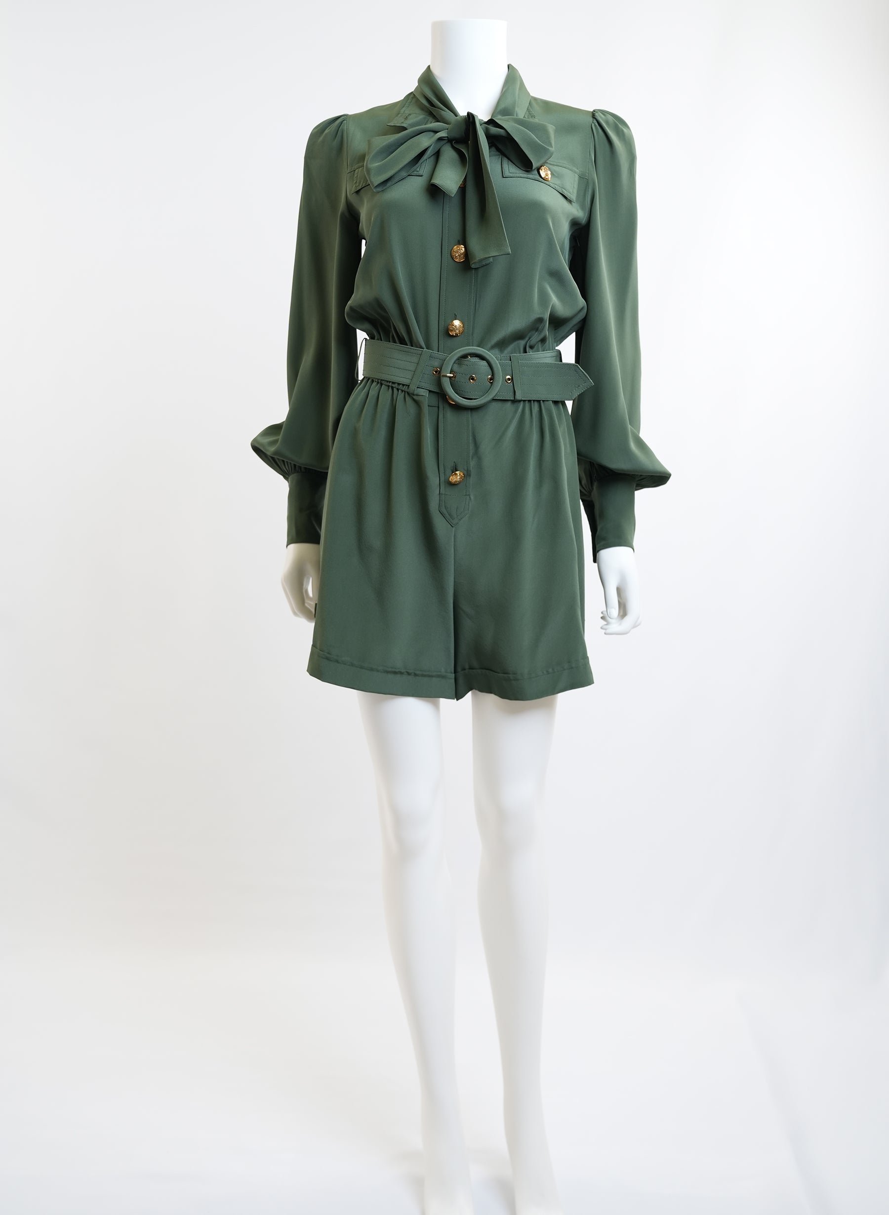 Zimmermann Silk Button Front Short Romper