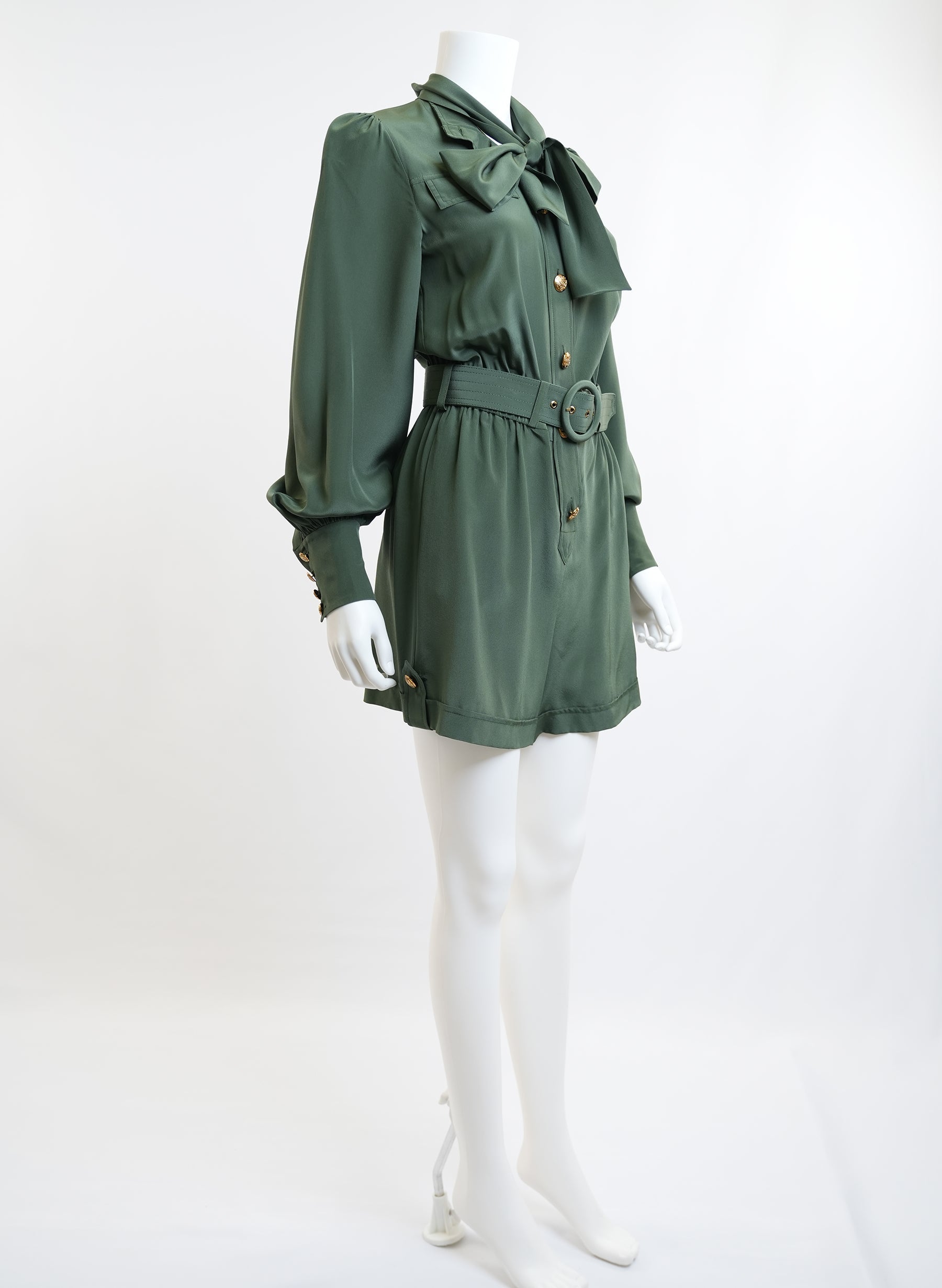Zimmermann Silk Button Front Short Romper