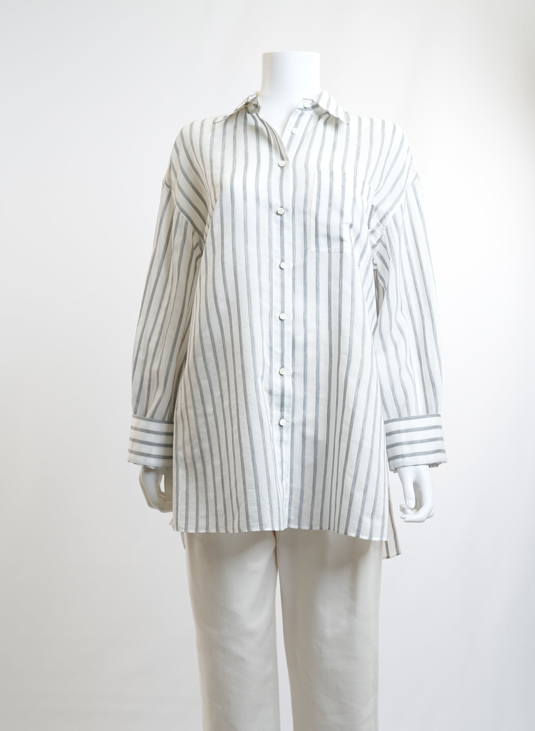 Brunello Cucinelli Striped Cotton Button Up