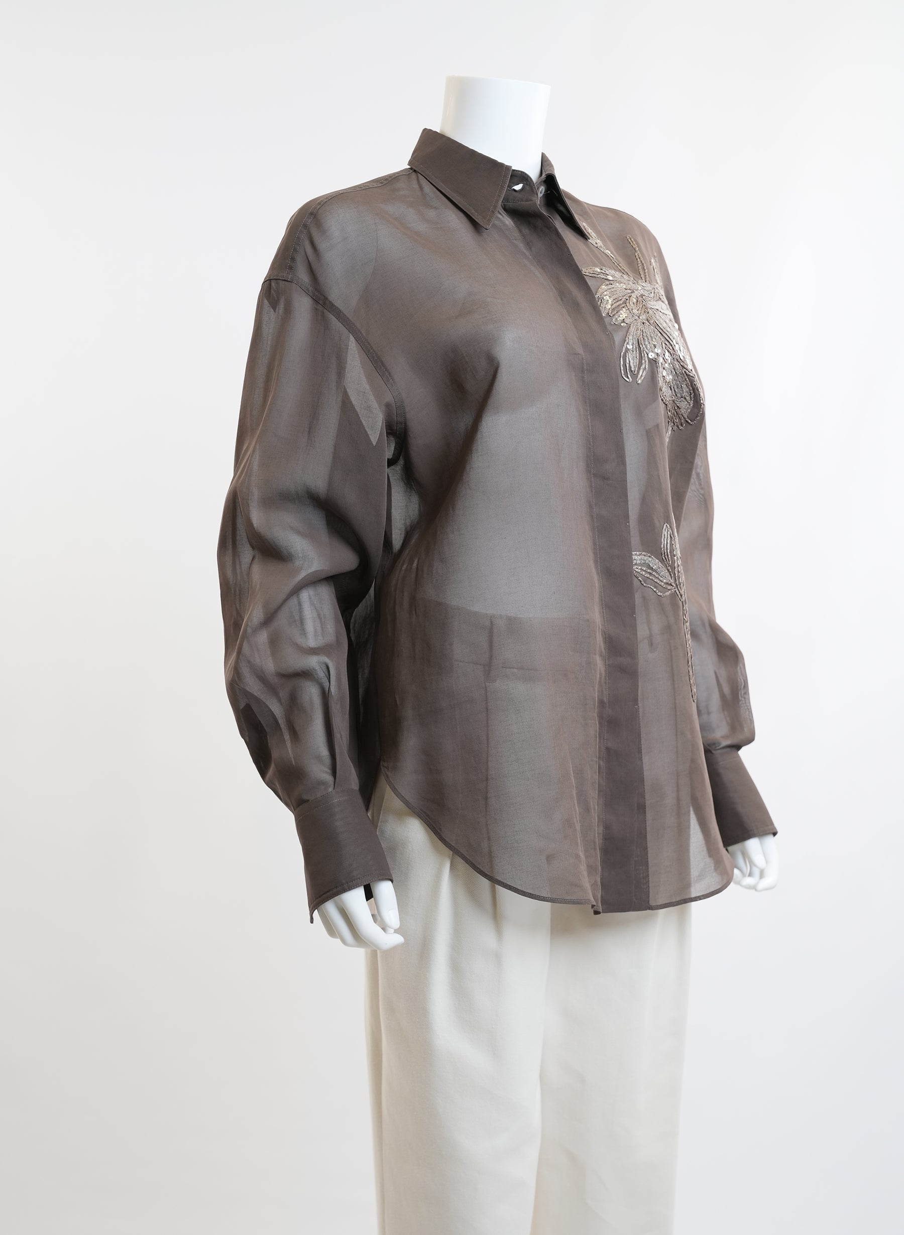Brunello Cucinelli Embroidered Button Down