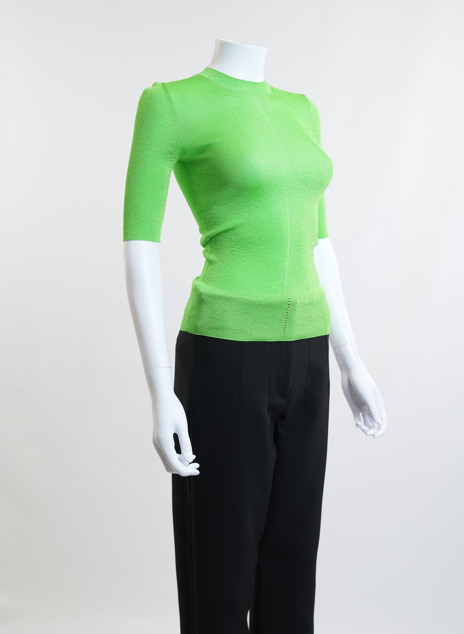 Saint Laurent Ribbed Knit Top
