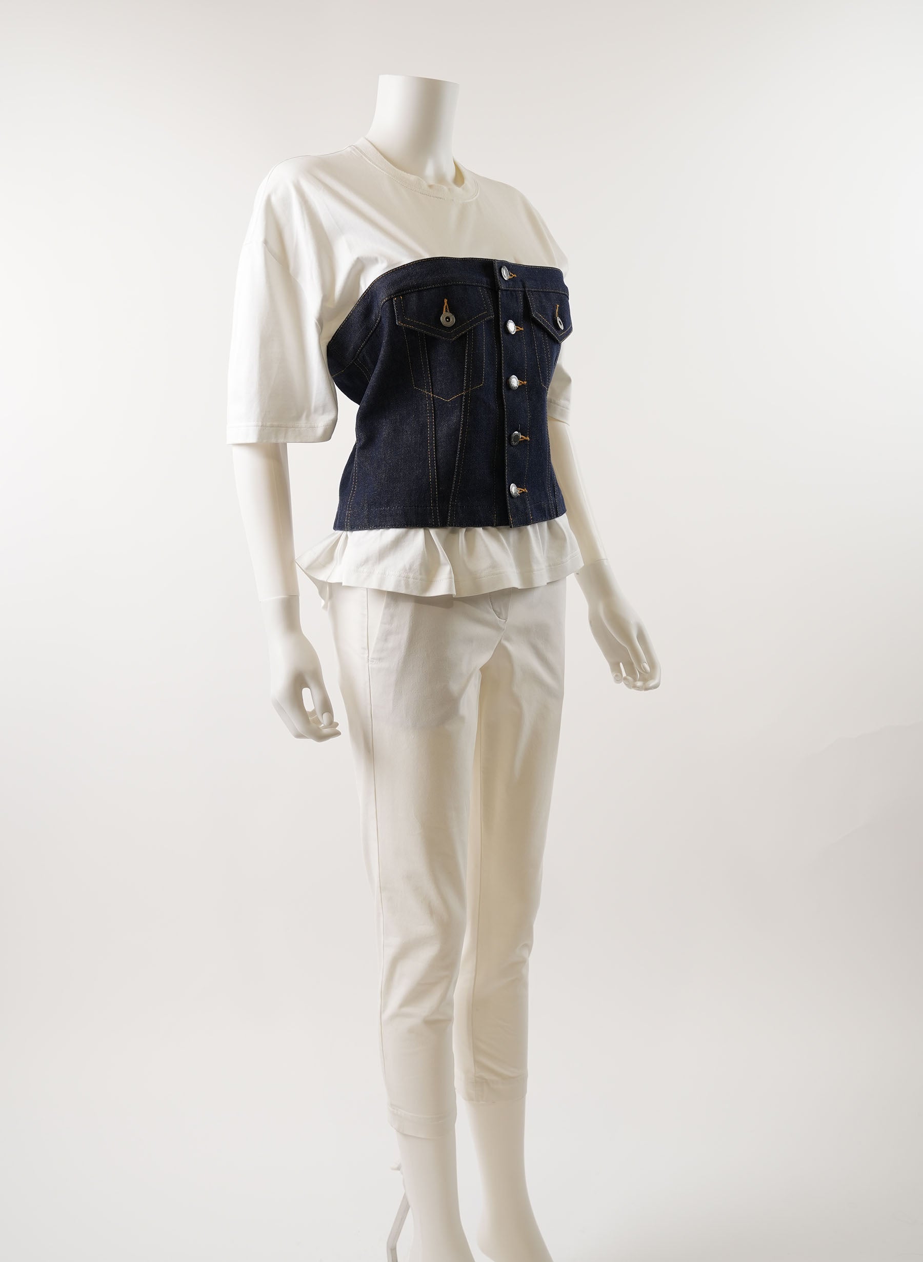 Junya Watanabe Comme des Garcons Denim Corset T-Shirt