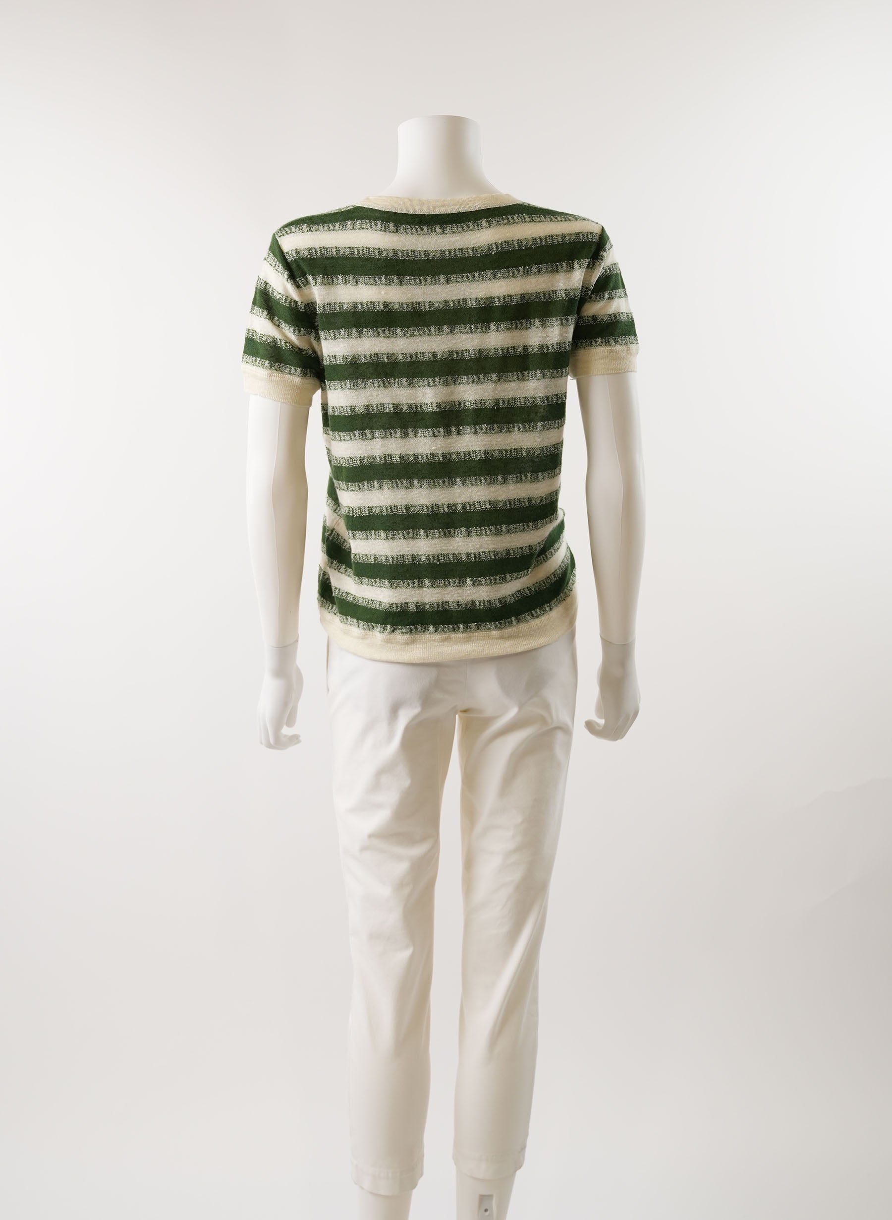 Christian Dior Striped Linen Cashmere Blend Top