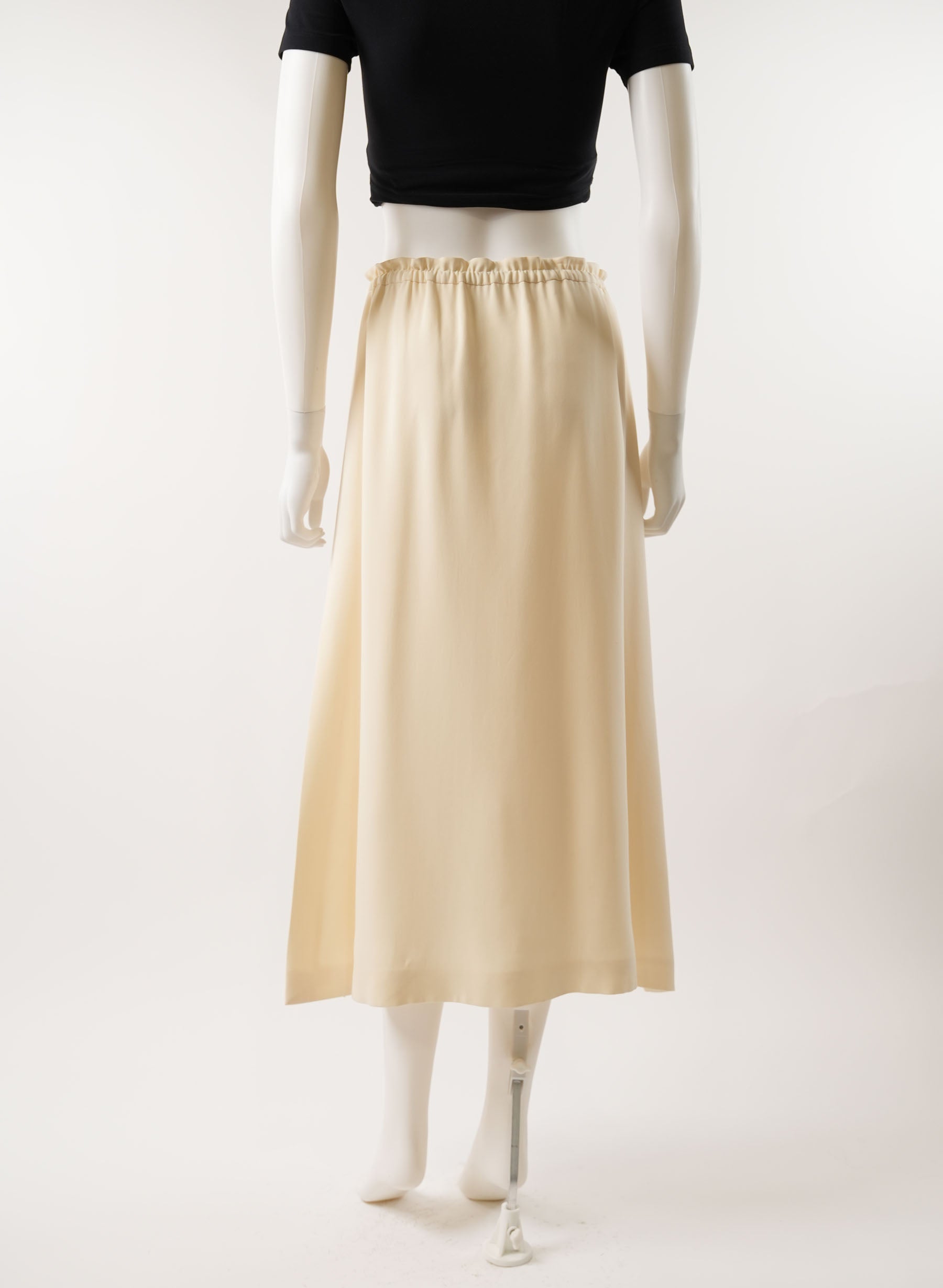 Loro Piana Lina Silk Crepe Midi Skirt