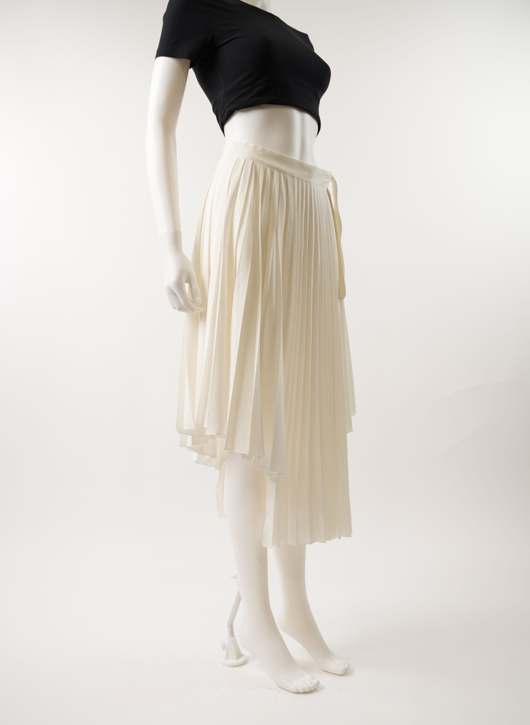 Maje Jaxy Asymmetric Pleated Skirt