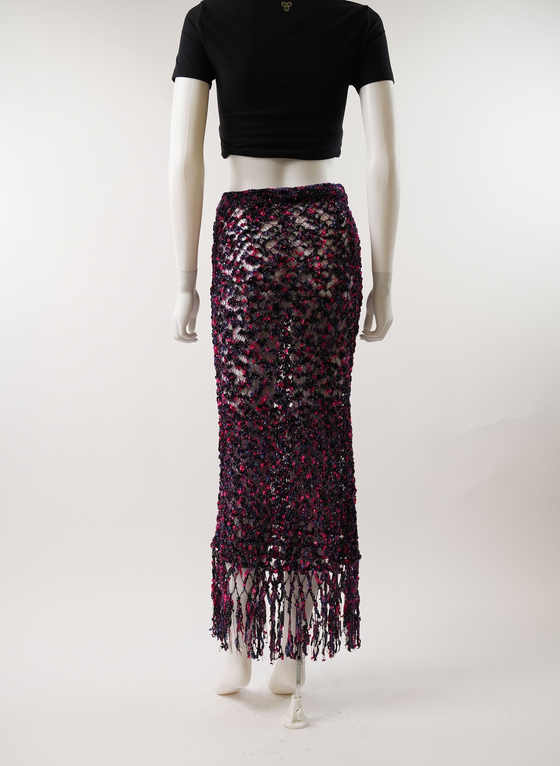 Loewe Paula's Ibiza Fringed Midi Skirt