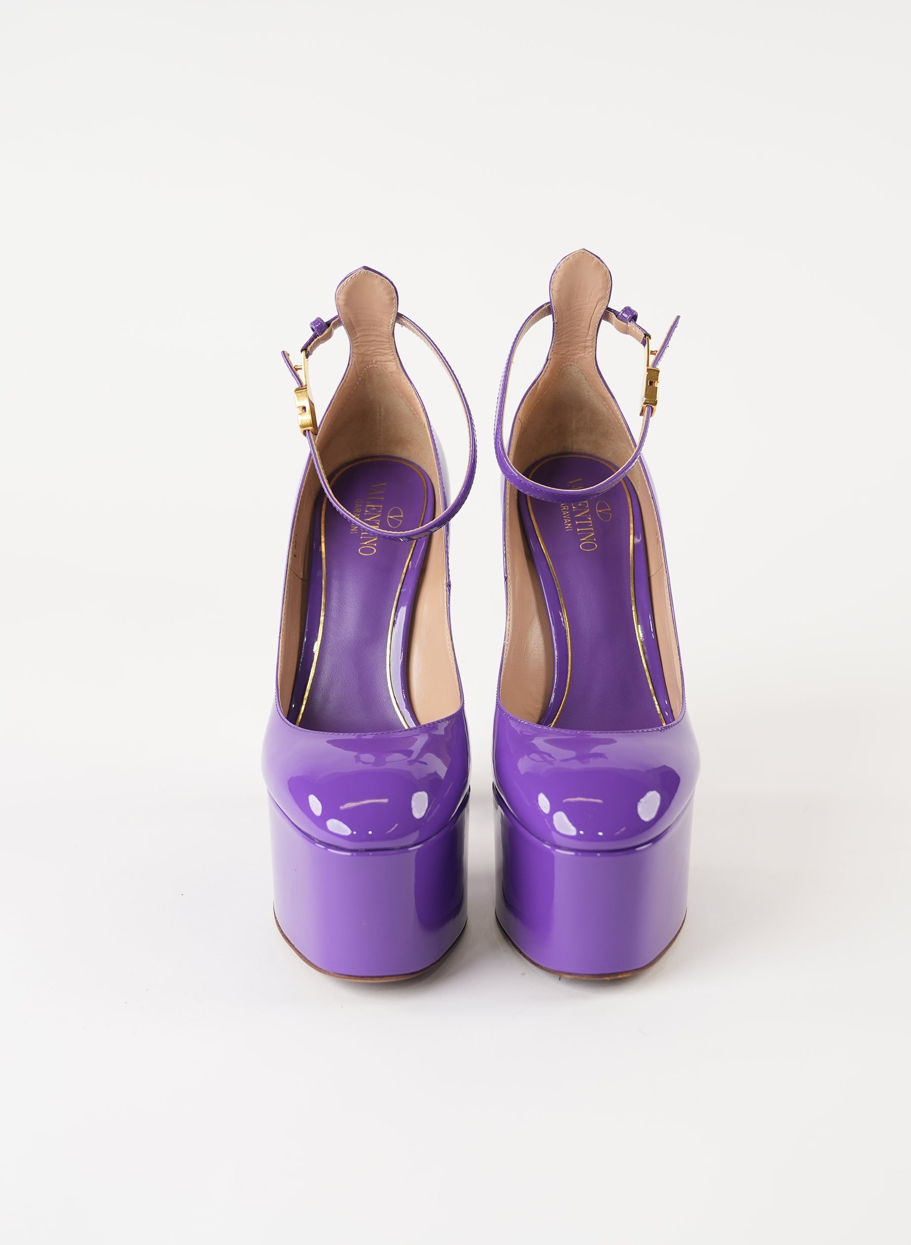 Valentino Garavani Tan-Go 155mm Platform Pumps Purple