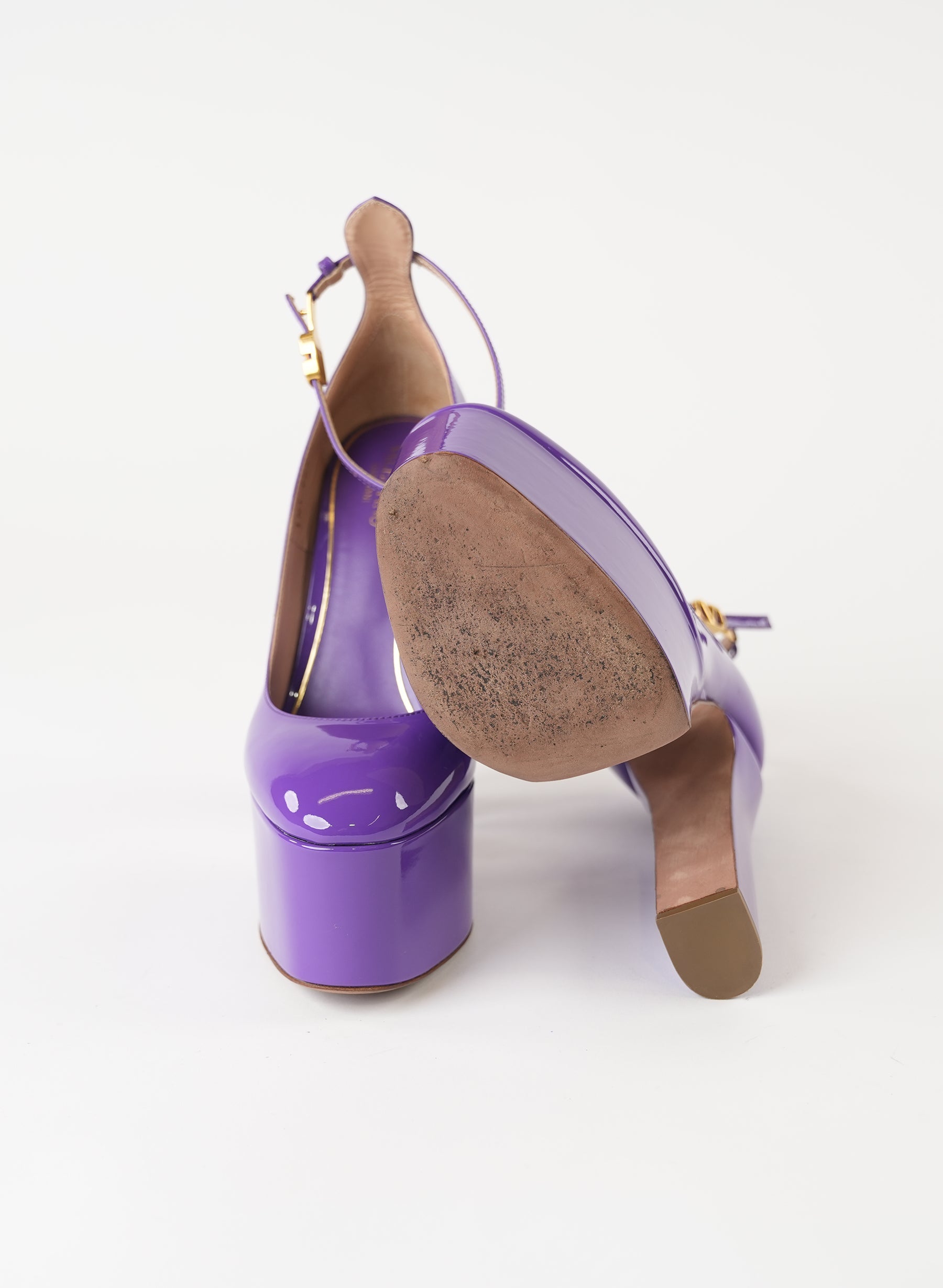 Valentino Garavani Tan-Go 155mm Platform Pumps Purple