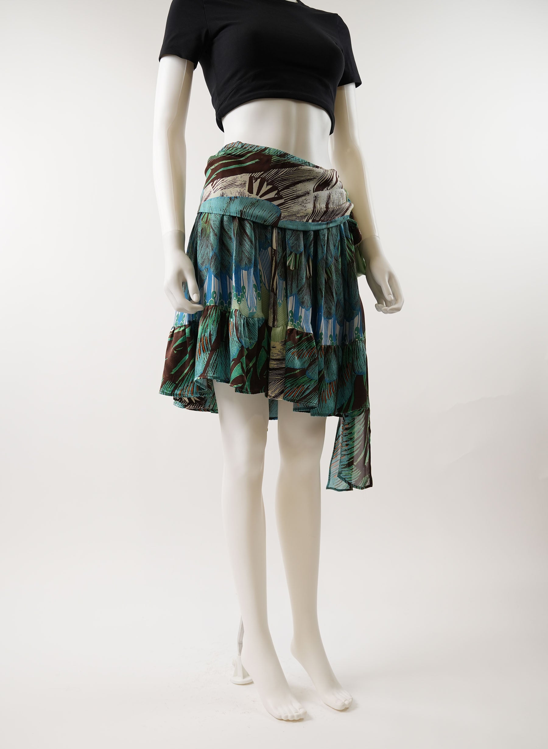 Roberto Cavalli Printed Silk Skirt