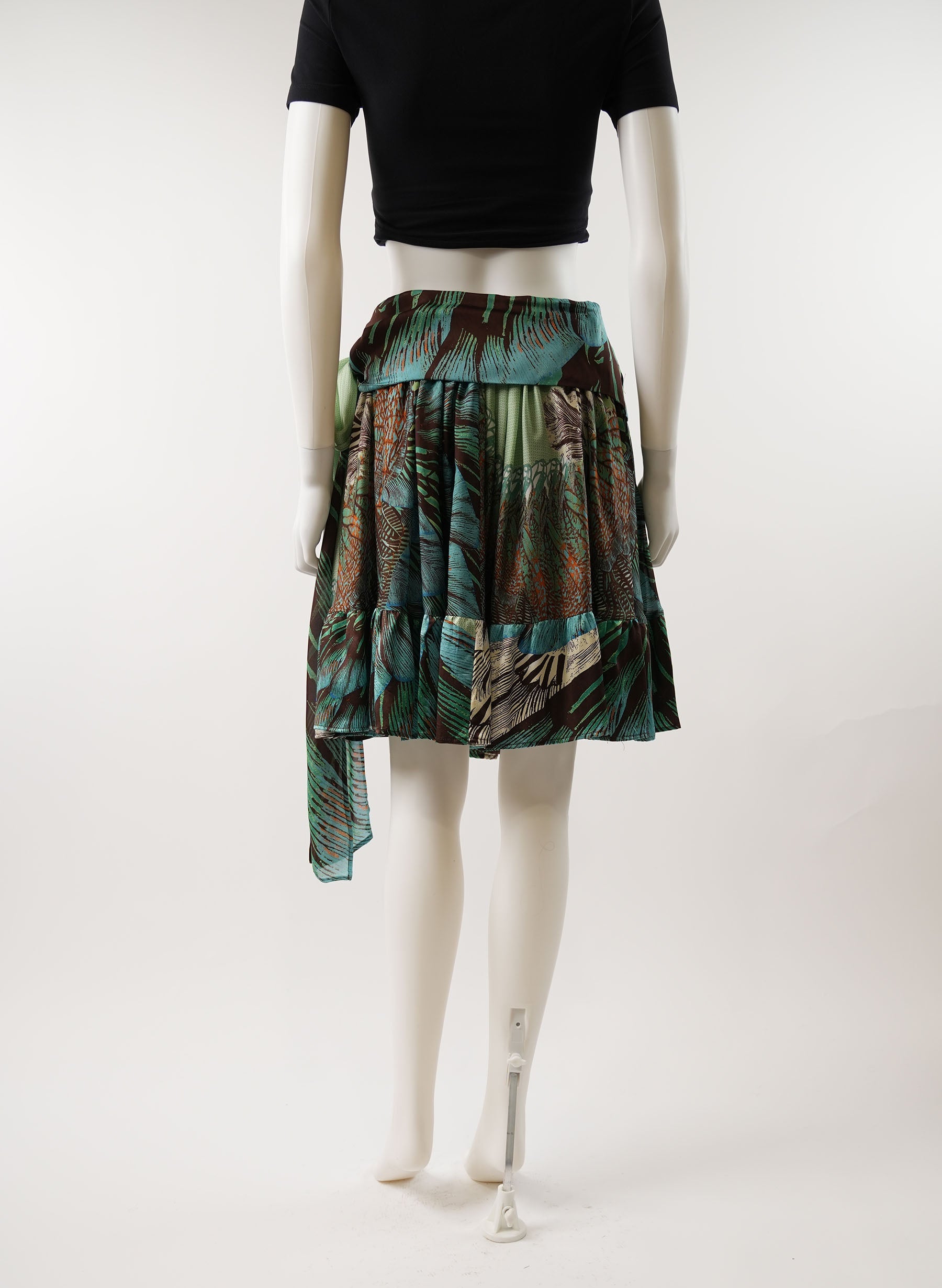 Roberto Cavalli Printed Silk Skirt