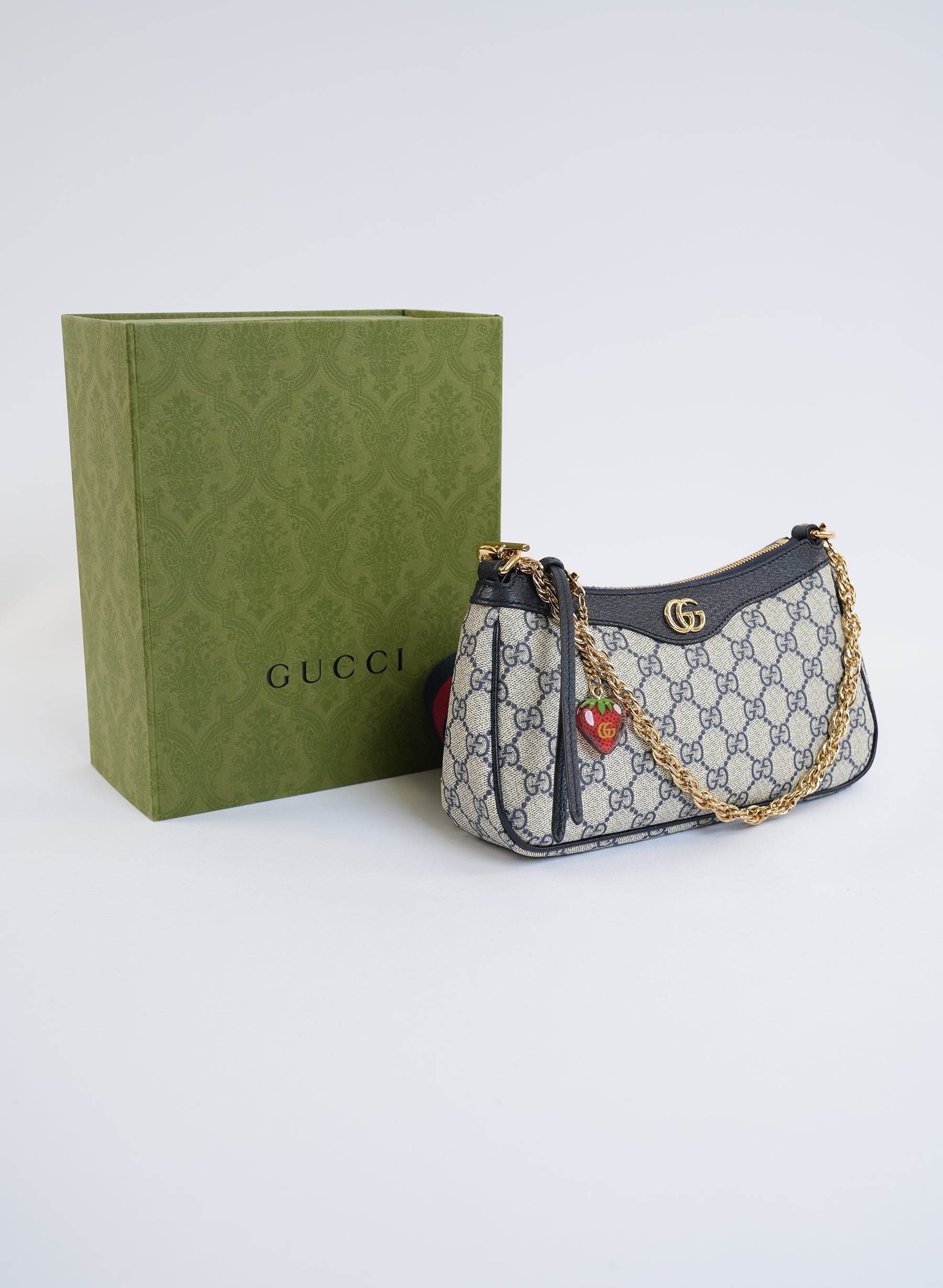 Gucci Ophidia Leather Trimmed Shoulder Bag