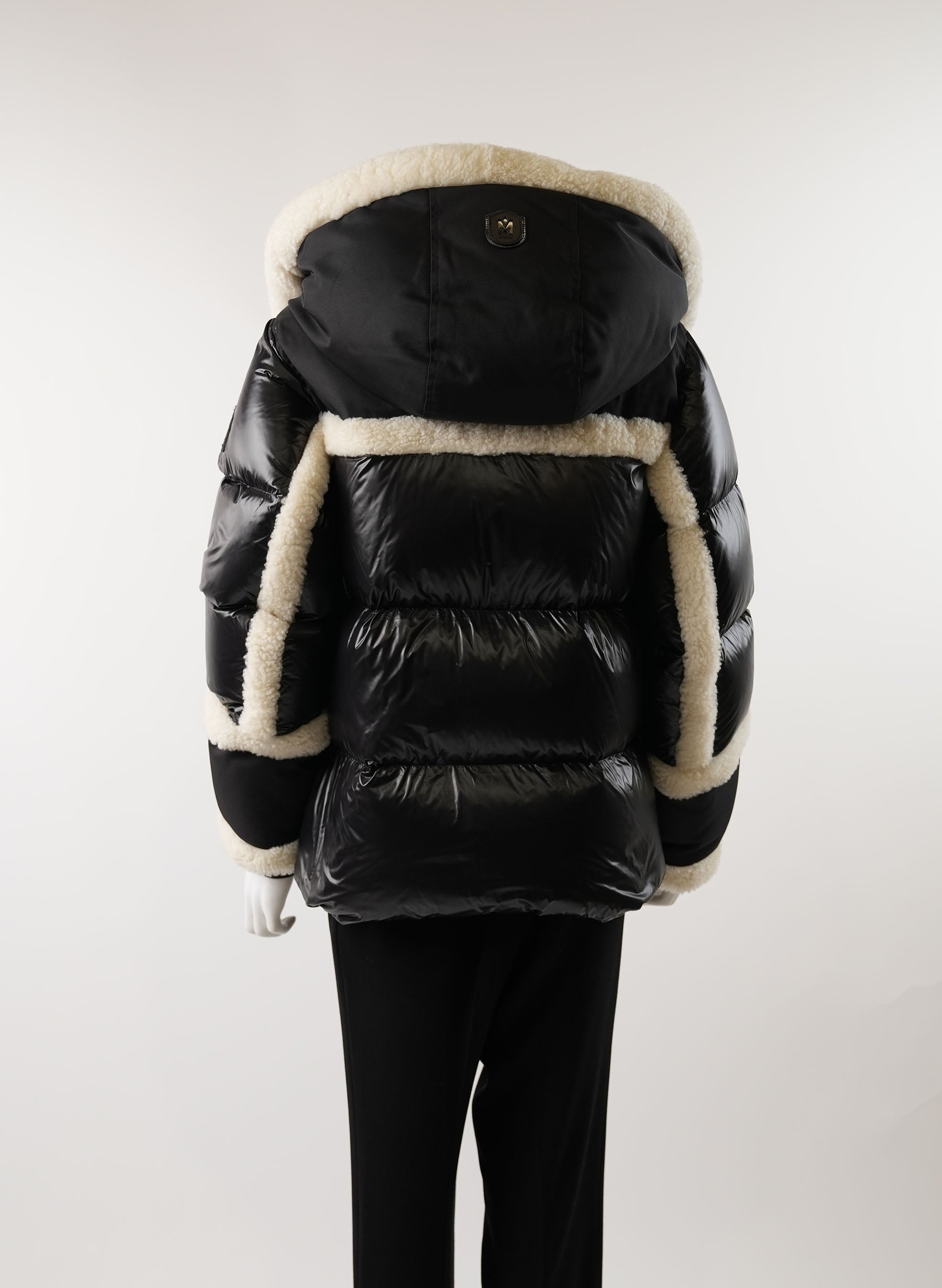 Mackage CYRAH Arctic Twill Down Jacket with Shearling Trim