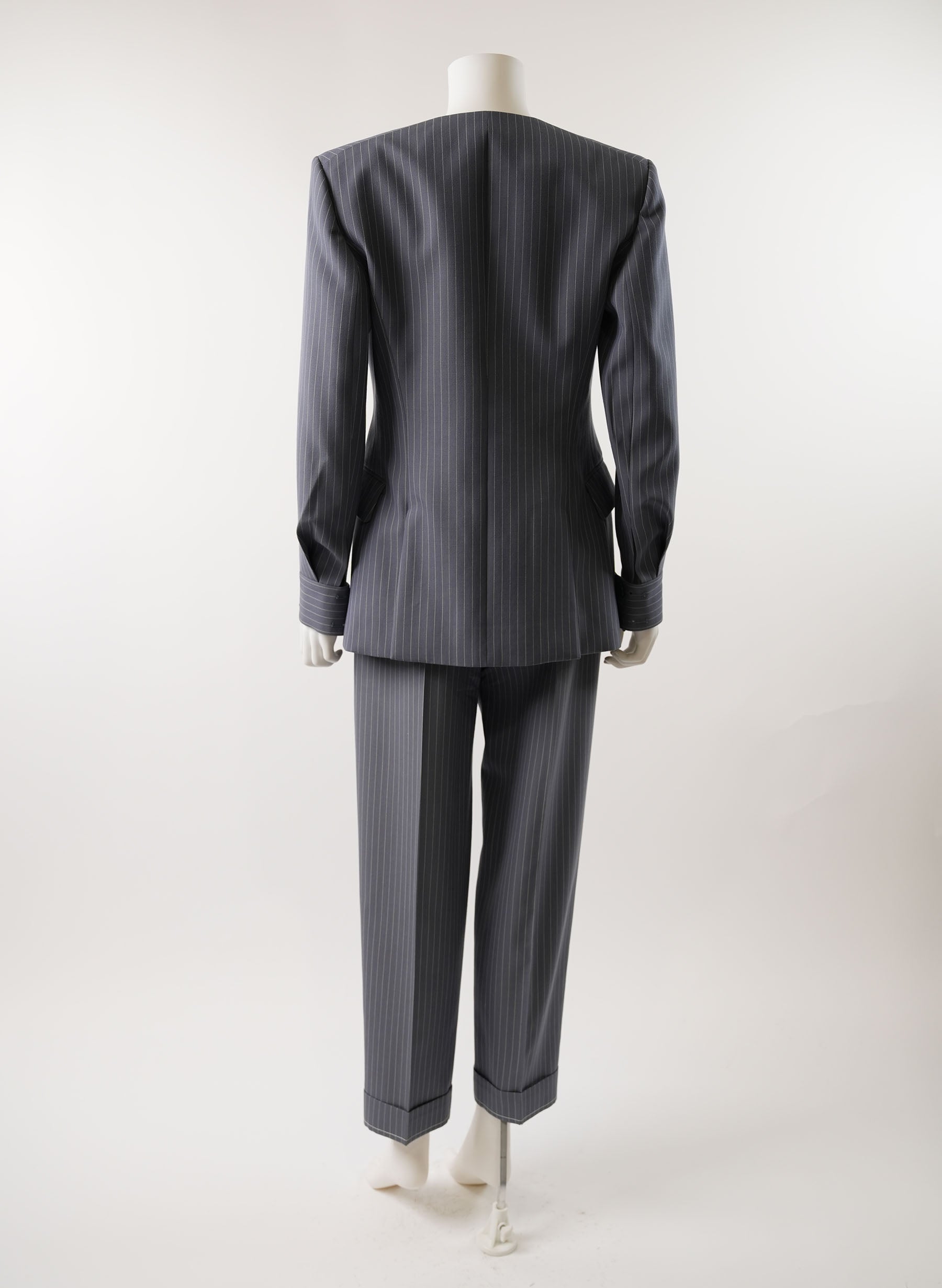 Chloe Pinstriped Grain De Poudre Wool Suit