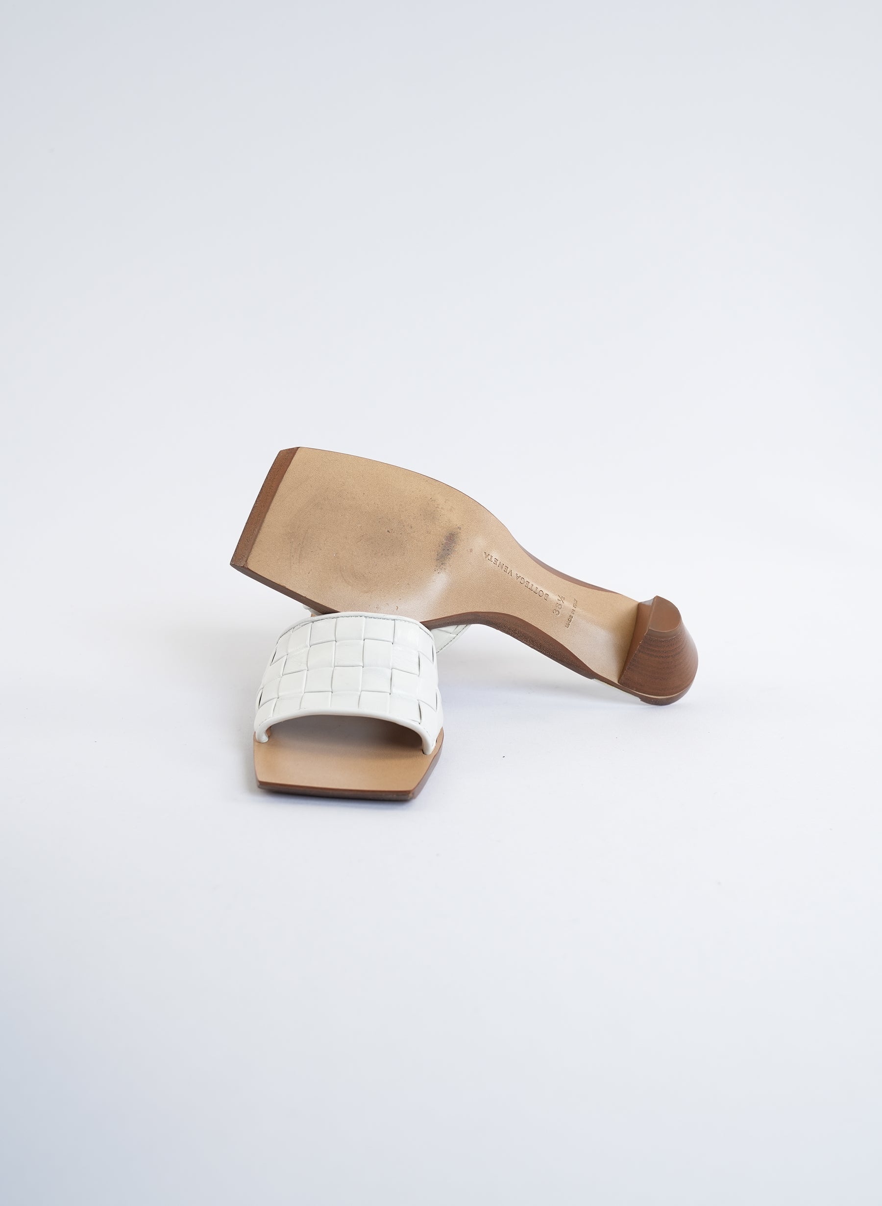Bottega Veneta Intrecciato Squared Toe Sandal