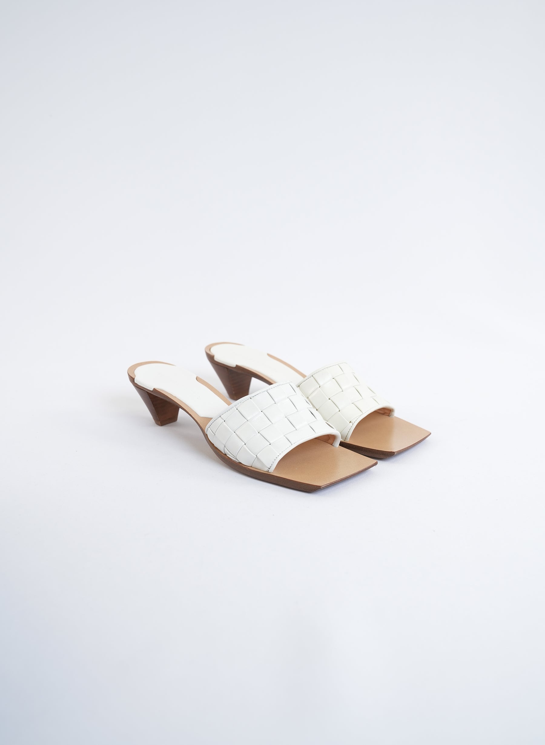 Bottega Veneta Intrecciato Squared Toe Sandal
