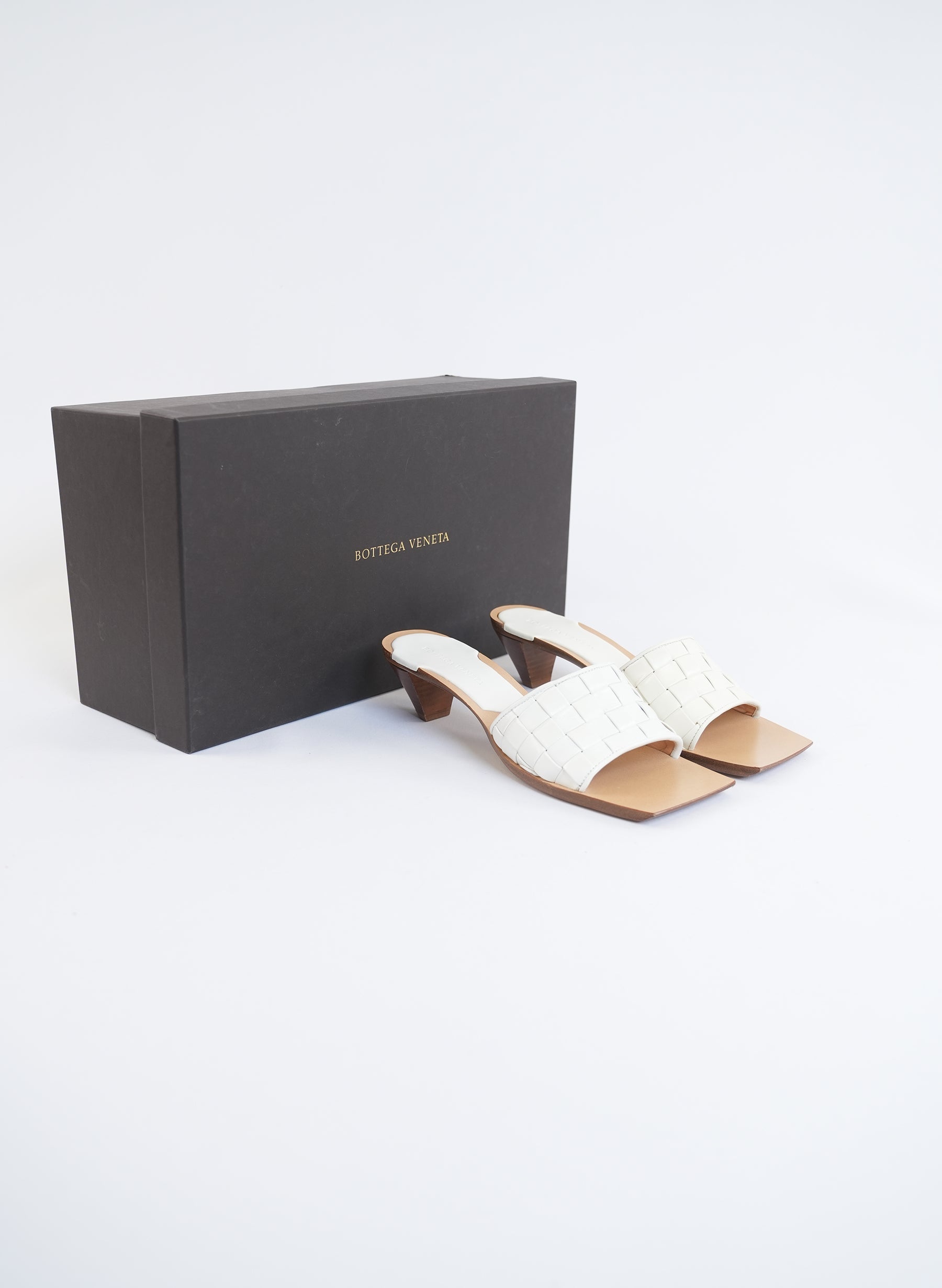 Bottega Veneta Intrecciato Squared Toe Sandal