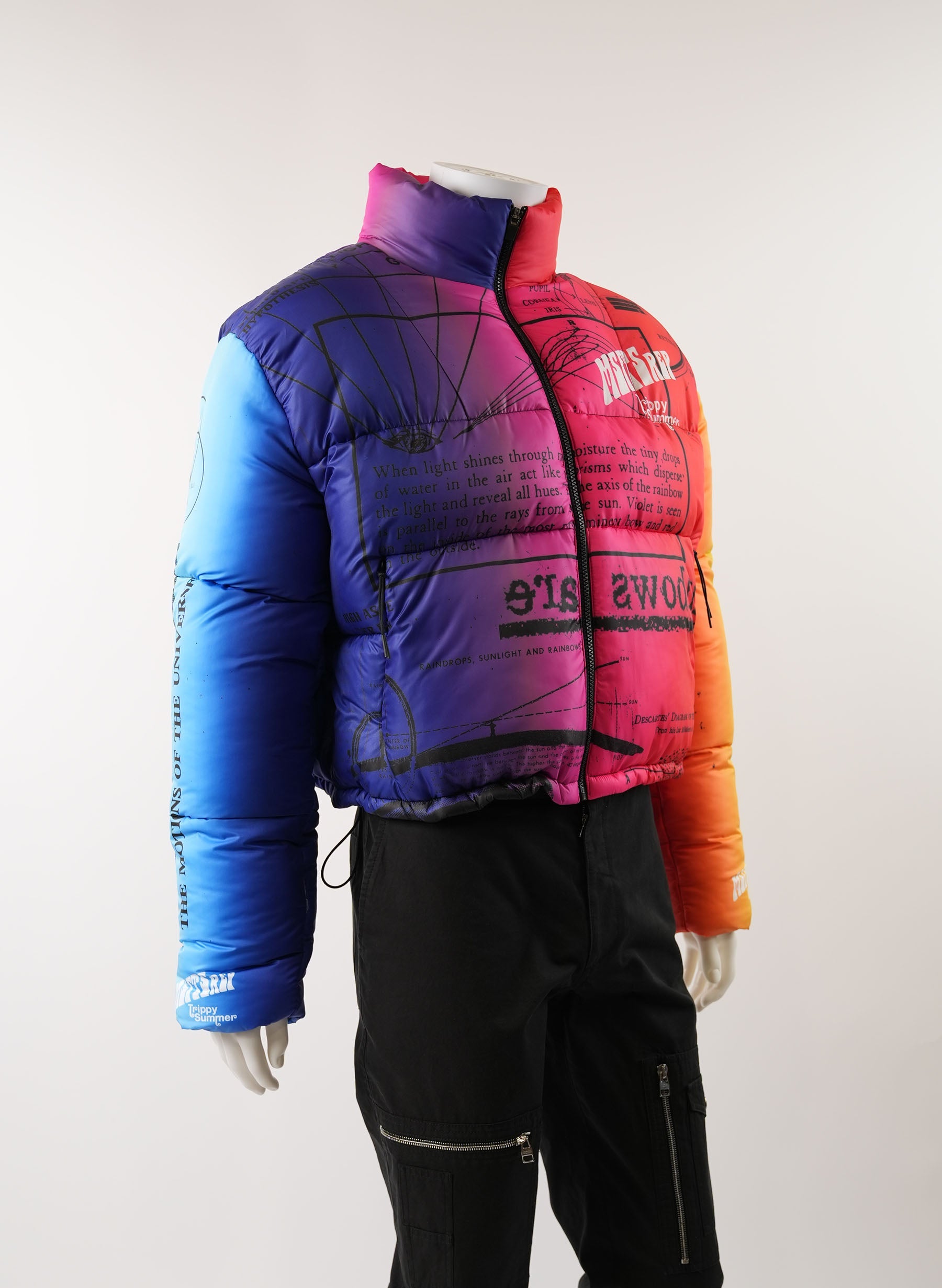 MSFTSrep Trippy Summer Boxy Puffer Snow Jacket