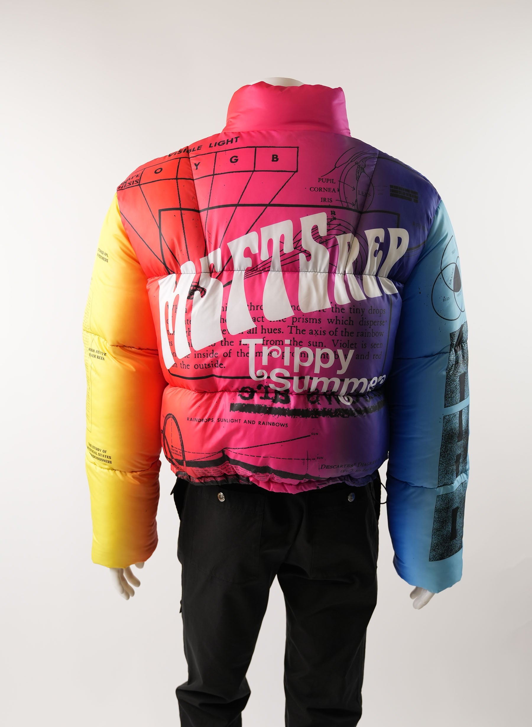 MSFTSrep Trippy Summer Boxy Puffer Snow Jacket