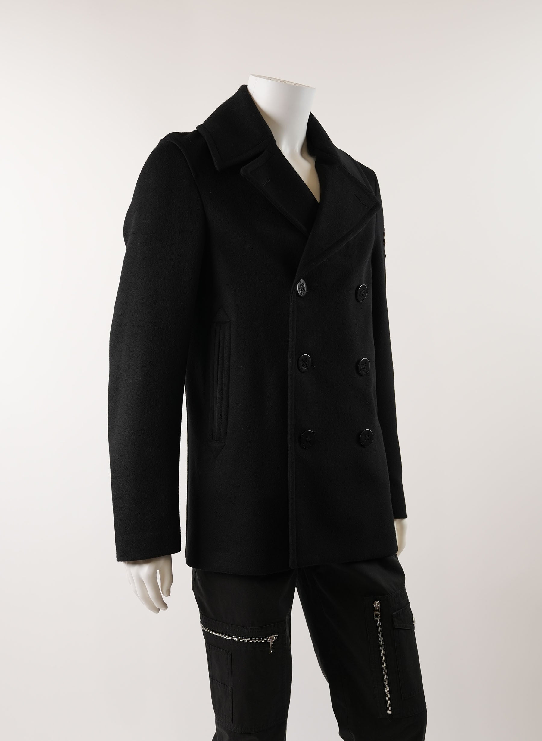 Alexander McQueen Embellished Wool and Cashmere-Blend Pea Coat