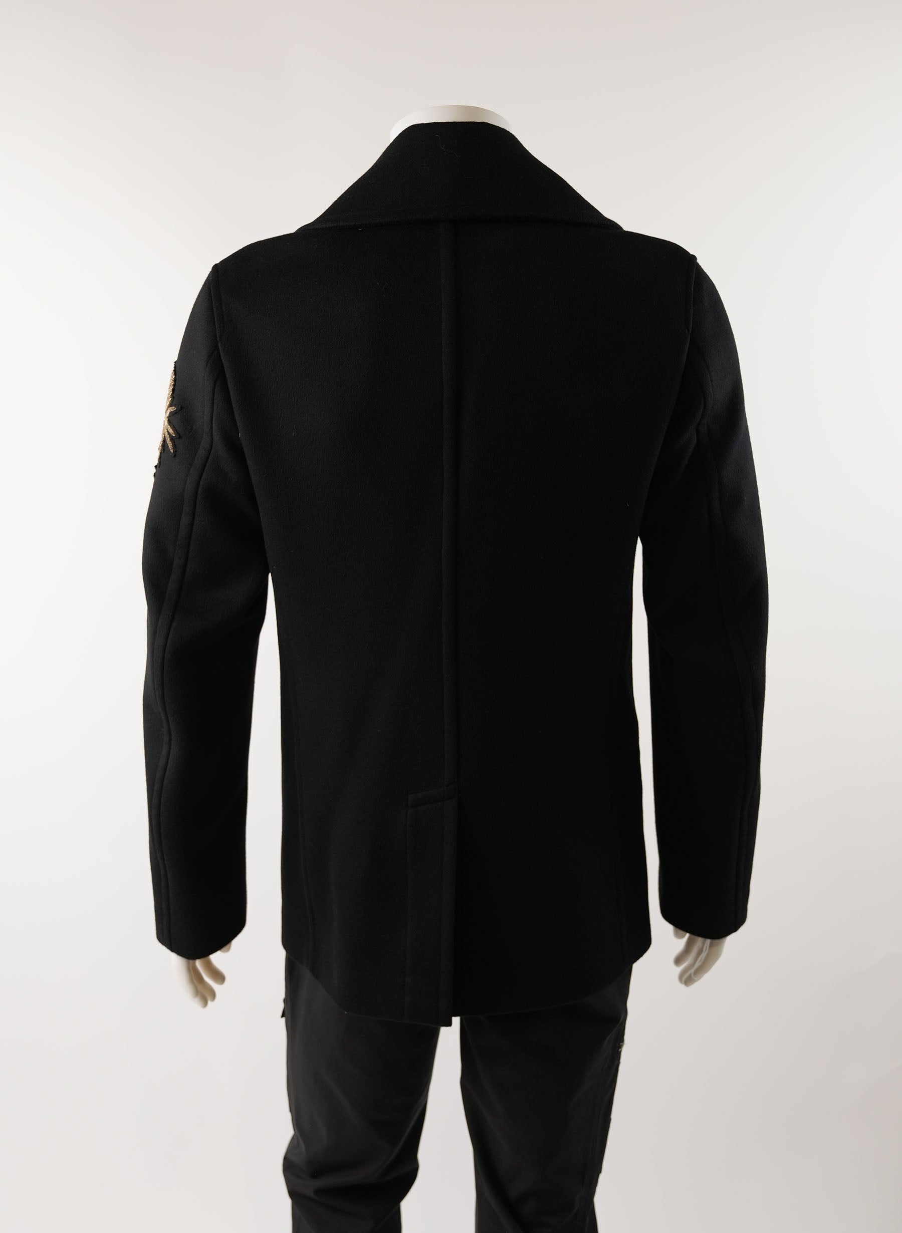 Alexander McQueen Embellished Wool and Cashmere-Blend Pea Coat