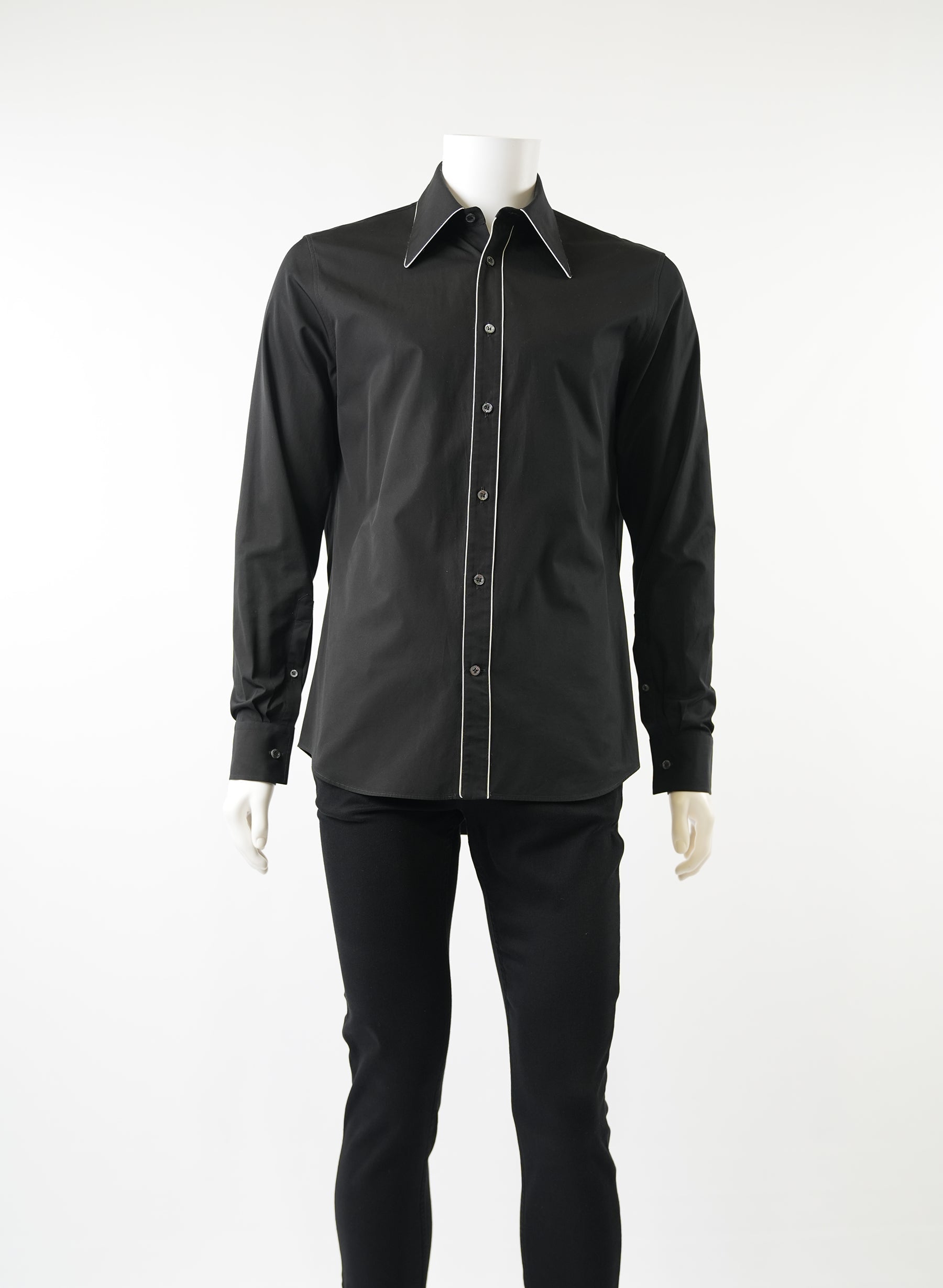 Alexander McQueen 70s Collar Contrast Piping Shirt