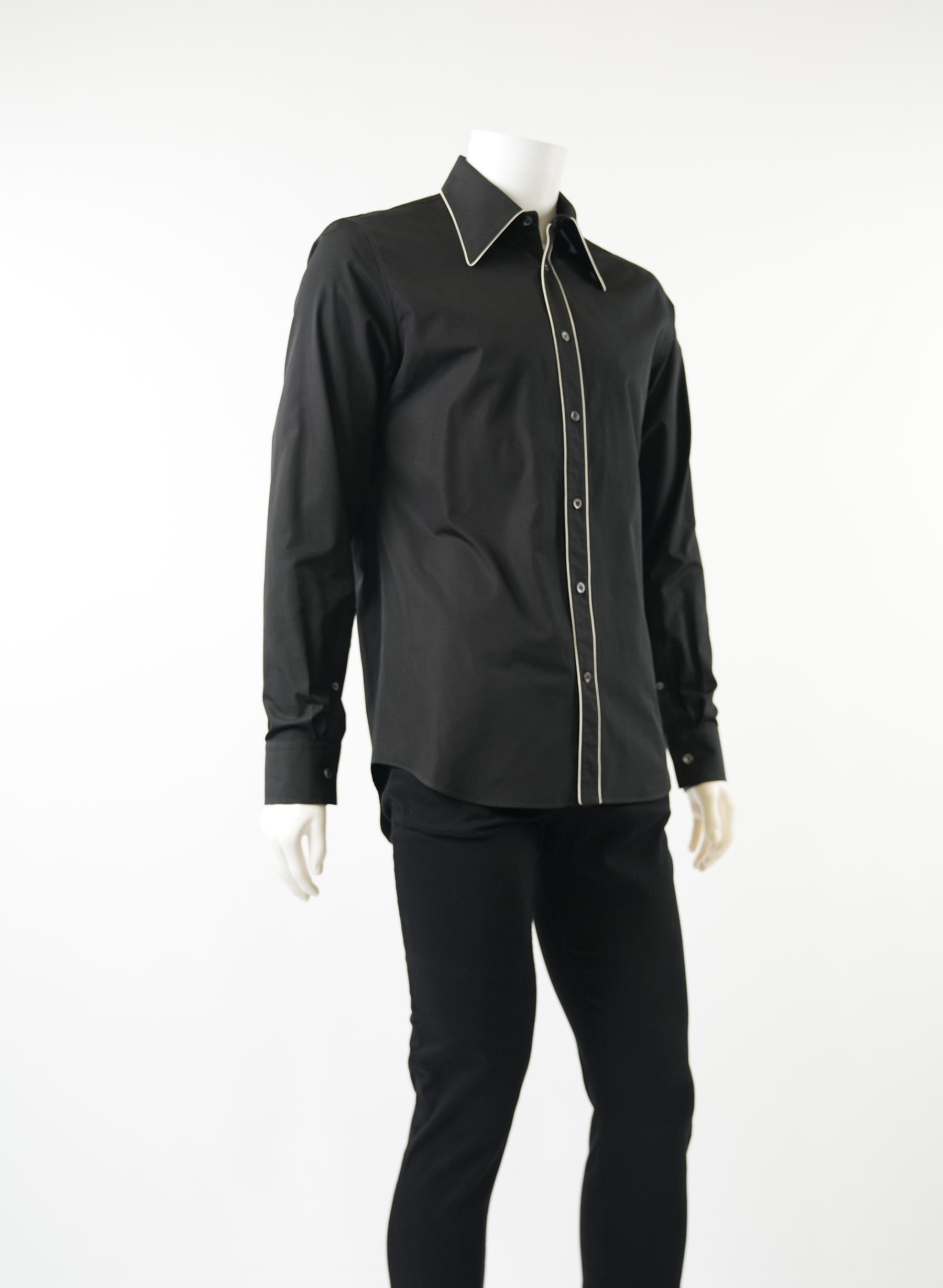 Alexander McQueen 70s Collar Contrast Piping Shirt