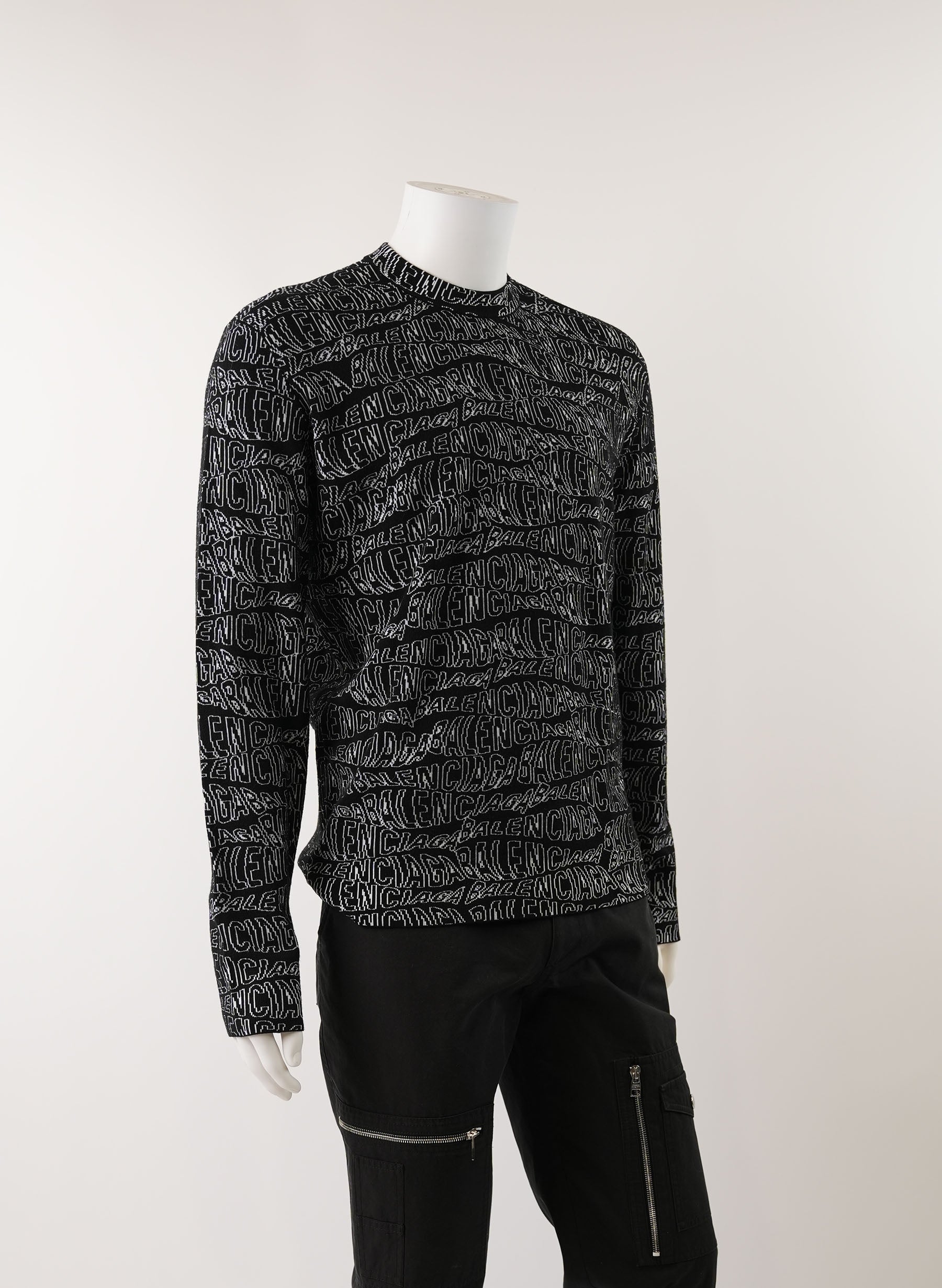 Balenciaga Multi-Logo Crewneck Sweater