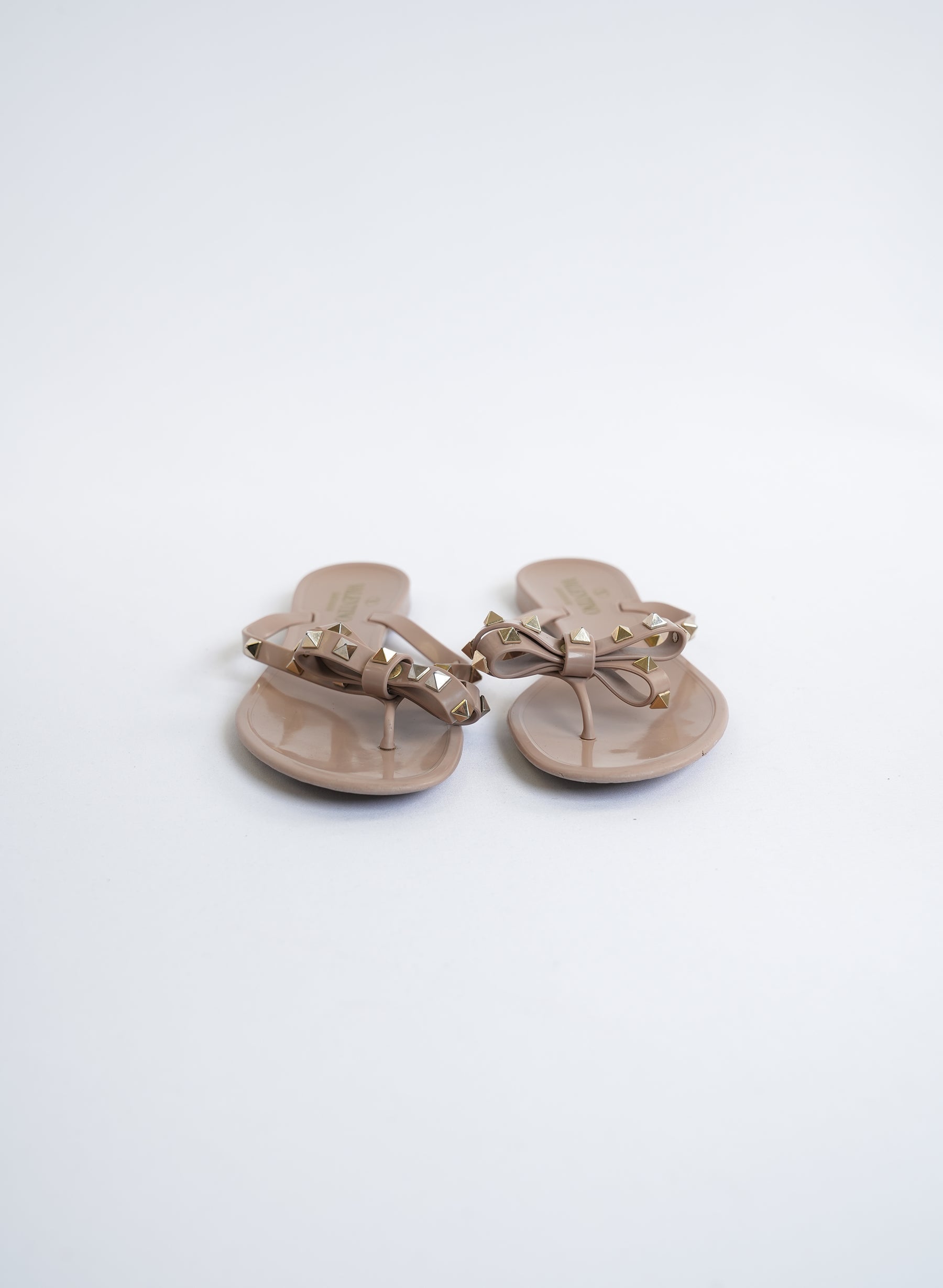 Valentino Rockstud Jelly Flip Flops