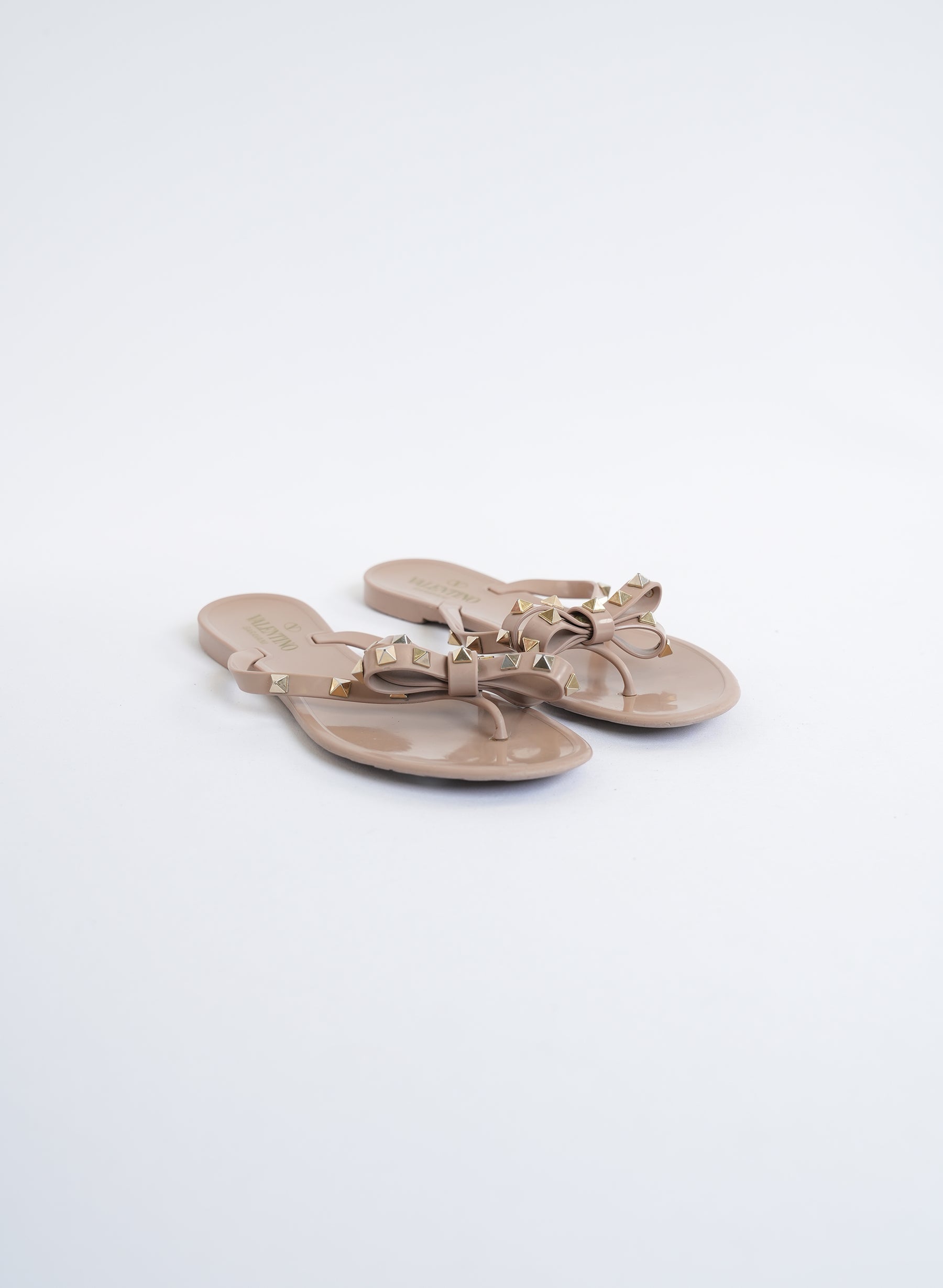 Valentino Rockstud Jelly Flip Flops