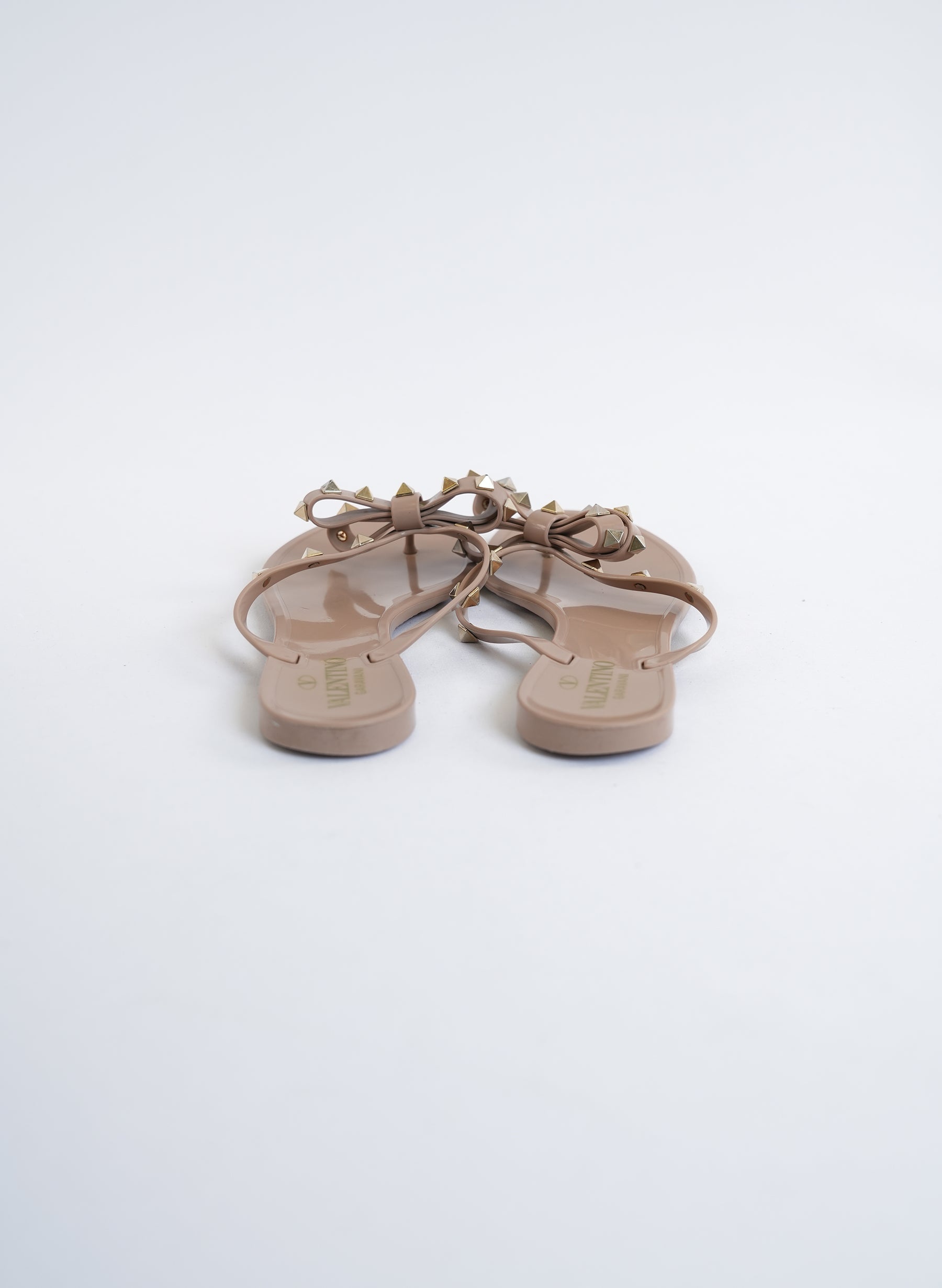 Valentino Rockstud Jelly Flip Flops