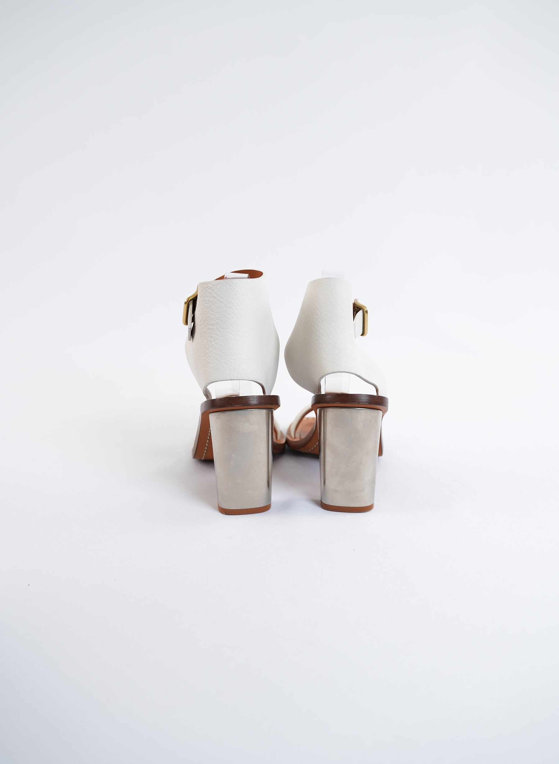 Celine White Leather Sandal