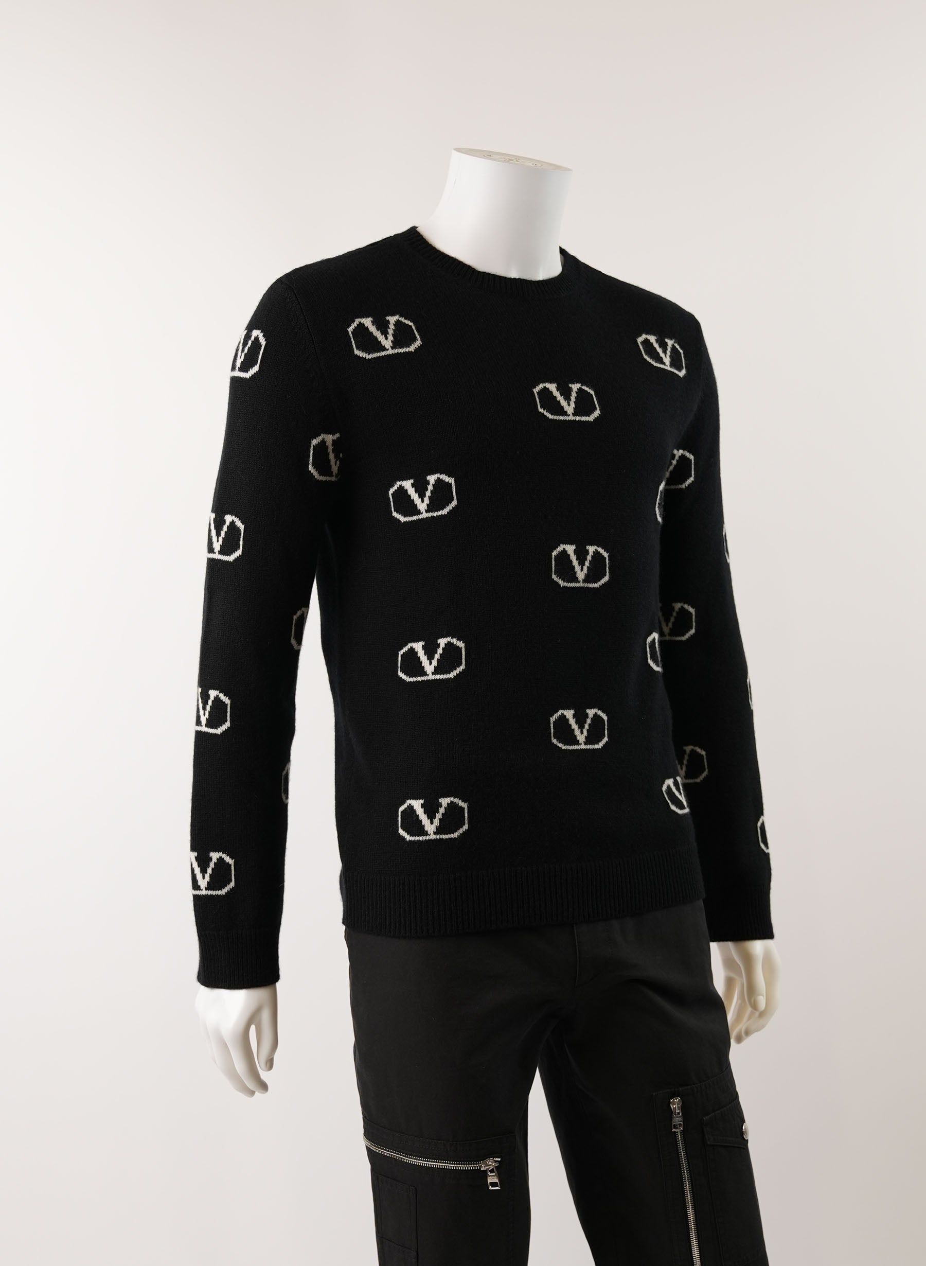 Valentino Cashmere V-Logo Sweater