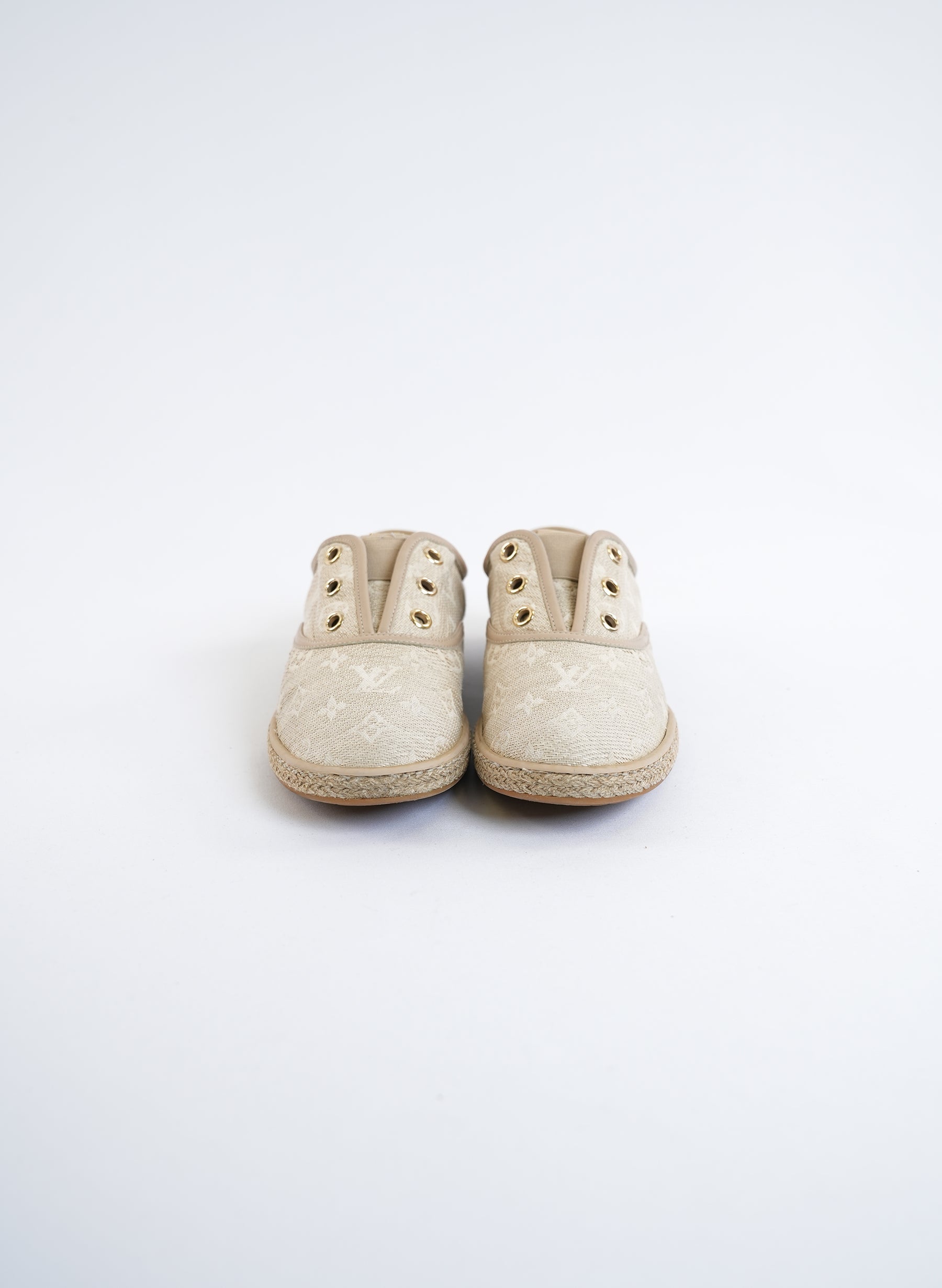 Louis Vuitton Beige Monogram Canvas Espadrille
