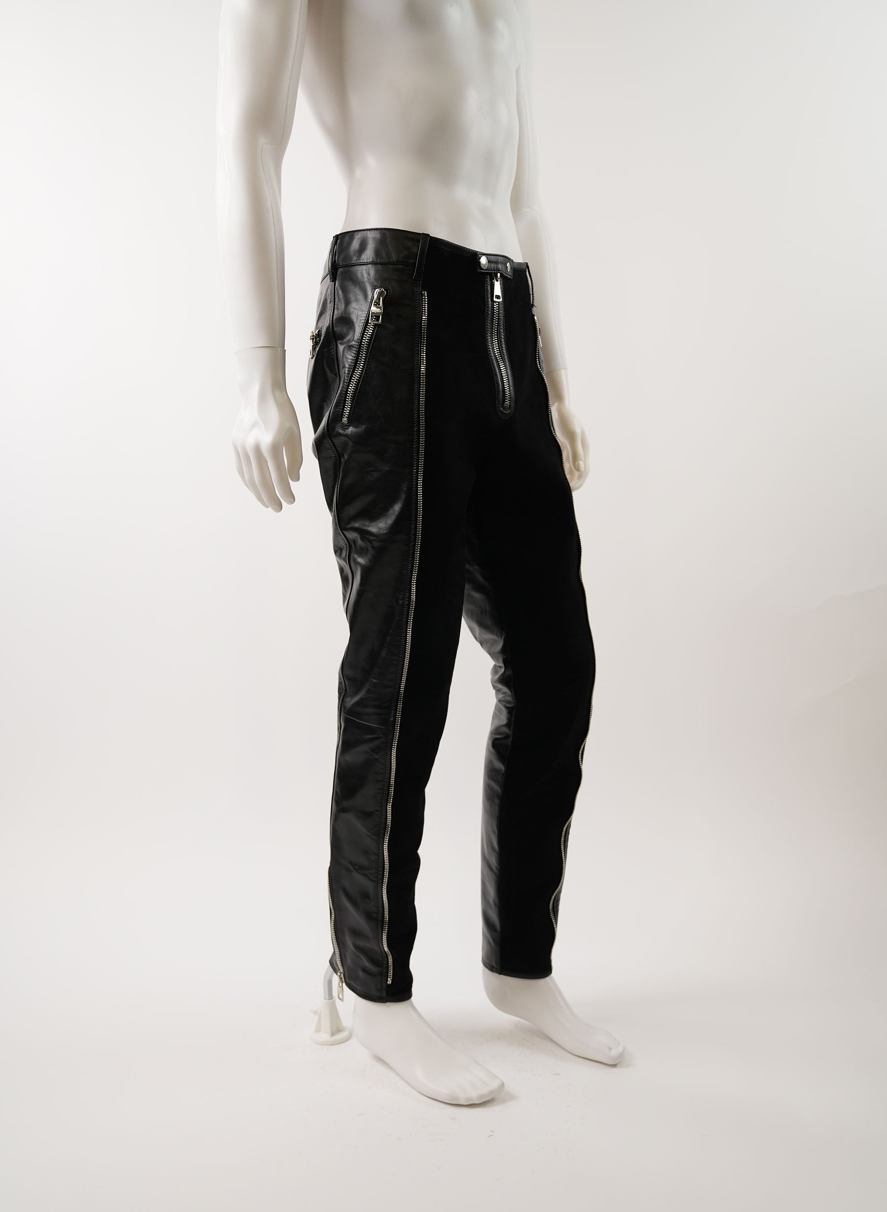 Alexander McQueen Main Zip Leather Pants