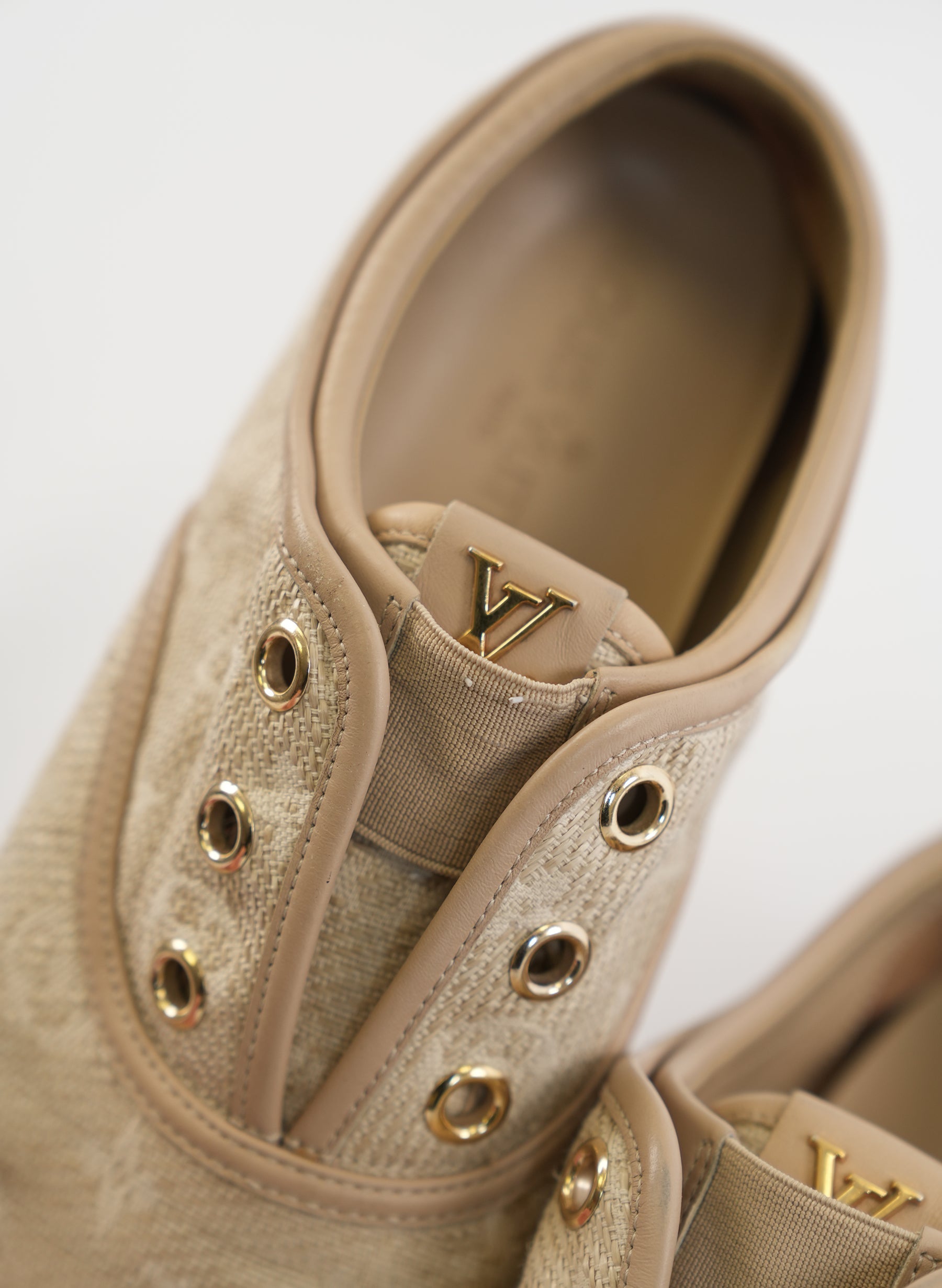 Louis Vuitton Beige Monogram Canvas Espadrille