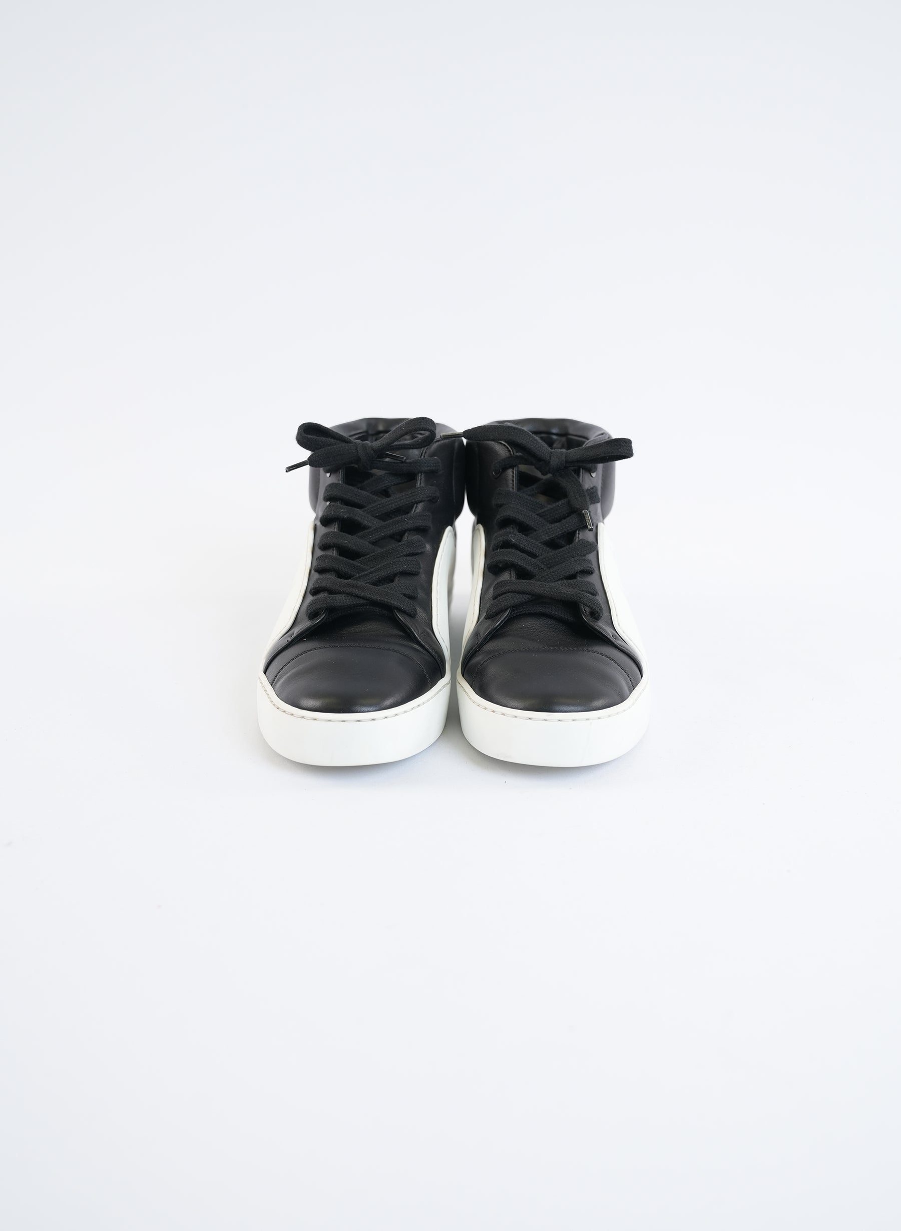 Chanel CC Mid Top Calfskin Sneakers