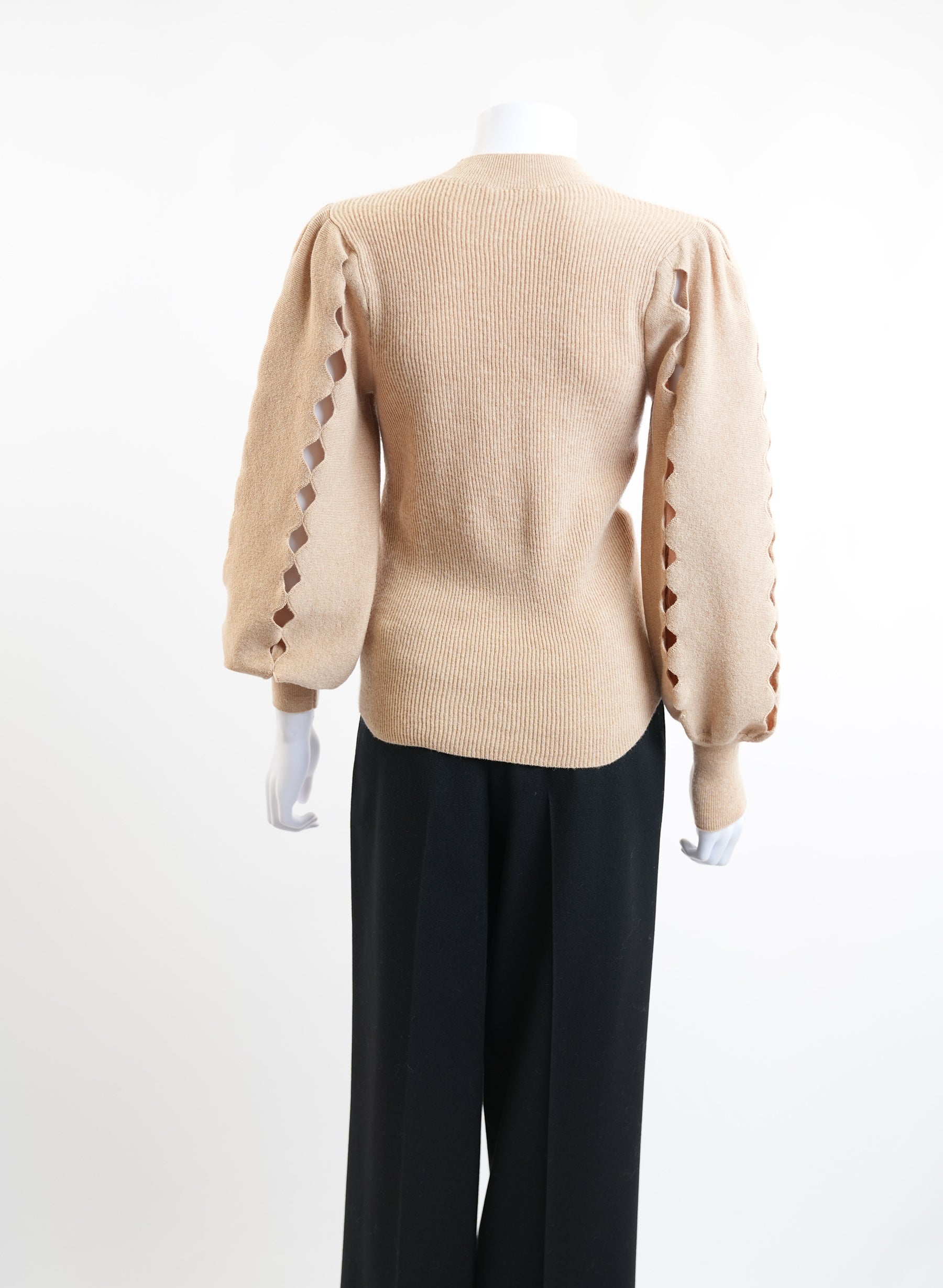 Chloe Brown Cut Out Sweater