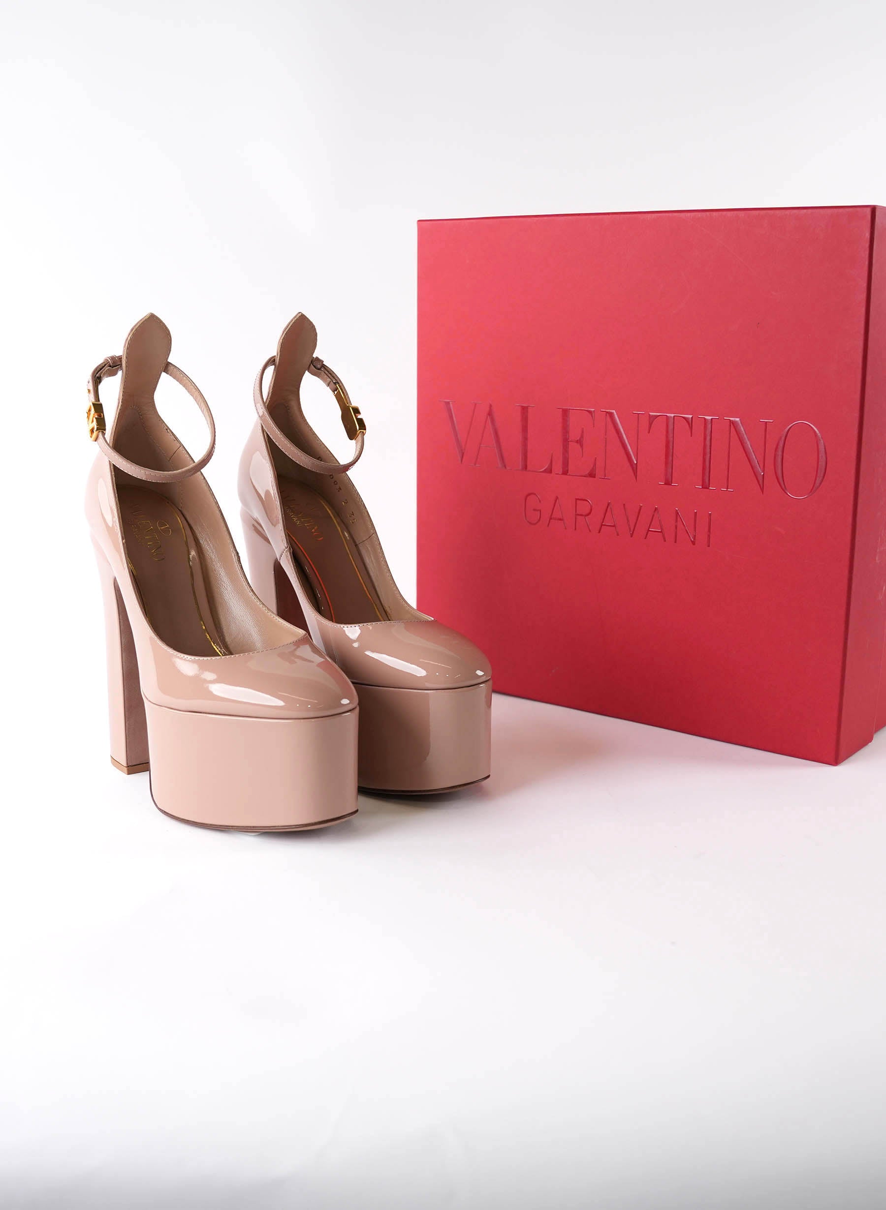 Valentino Patent Tan-Go 55/155mm Platform Pumps