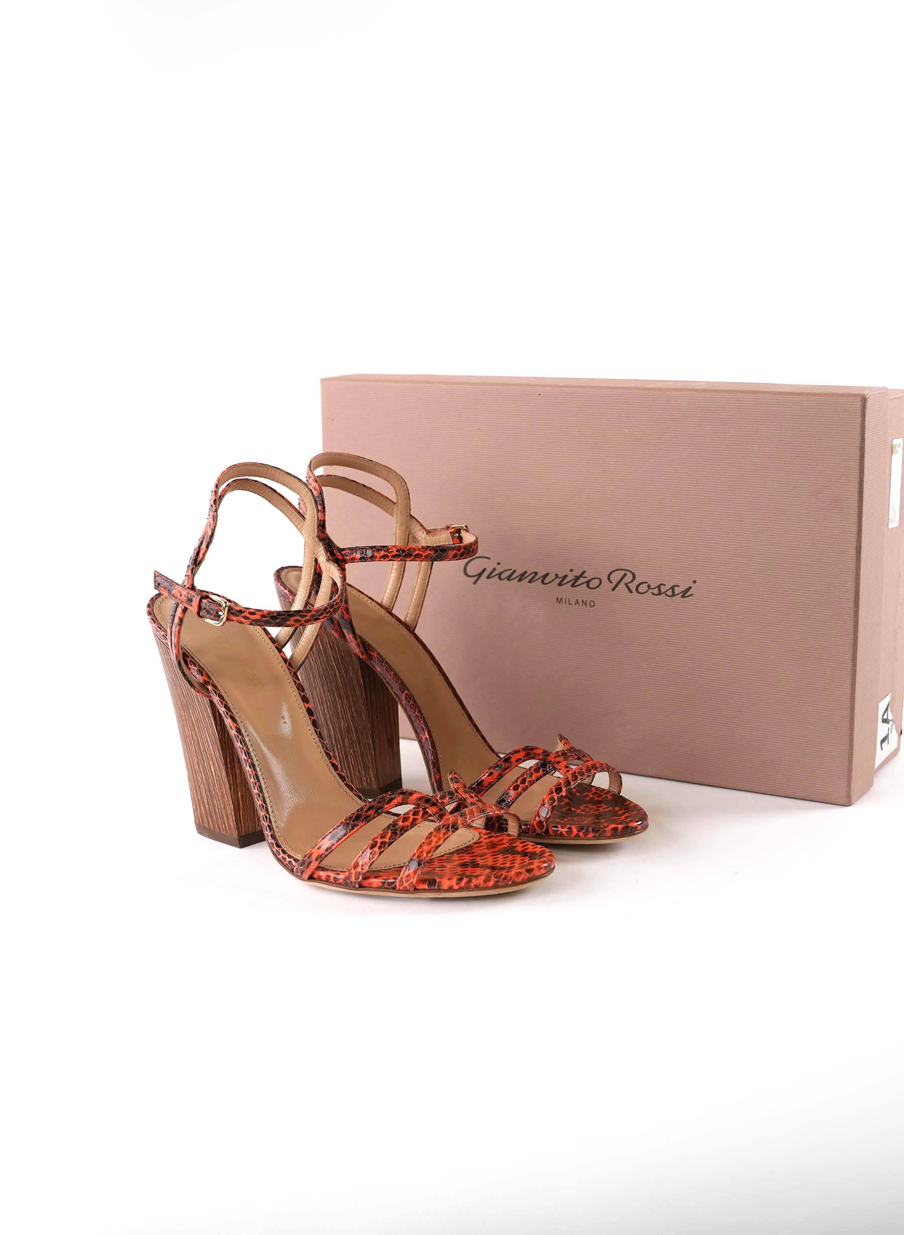 Sergio Rossi Snakeskin Sandals