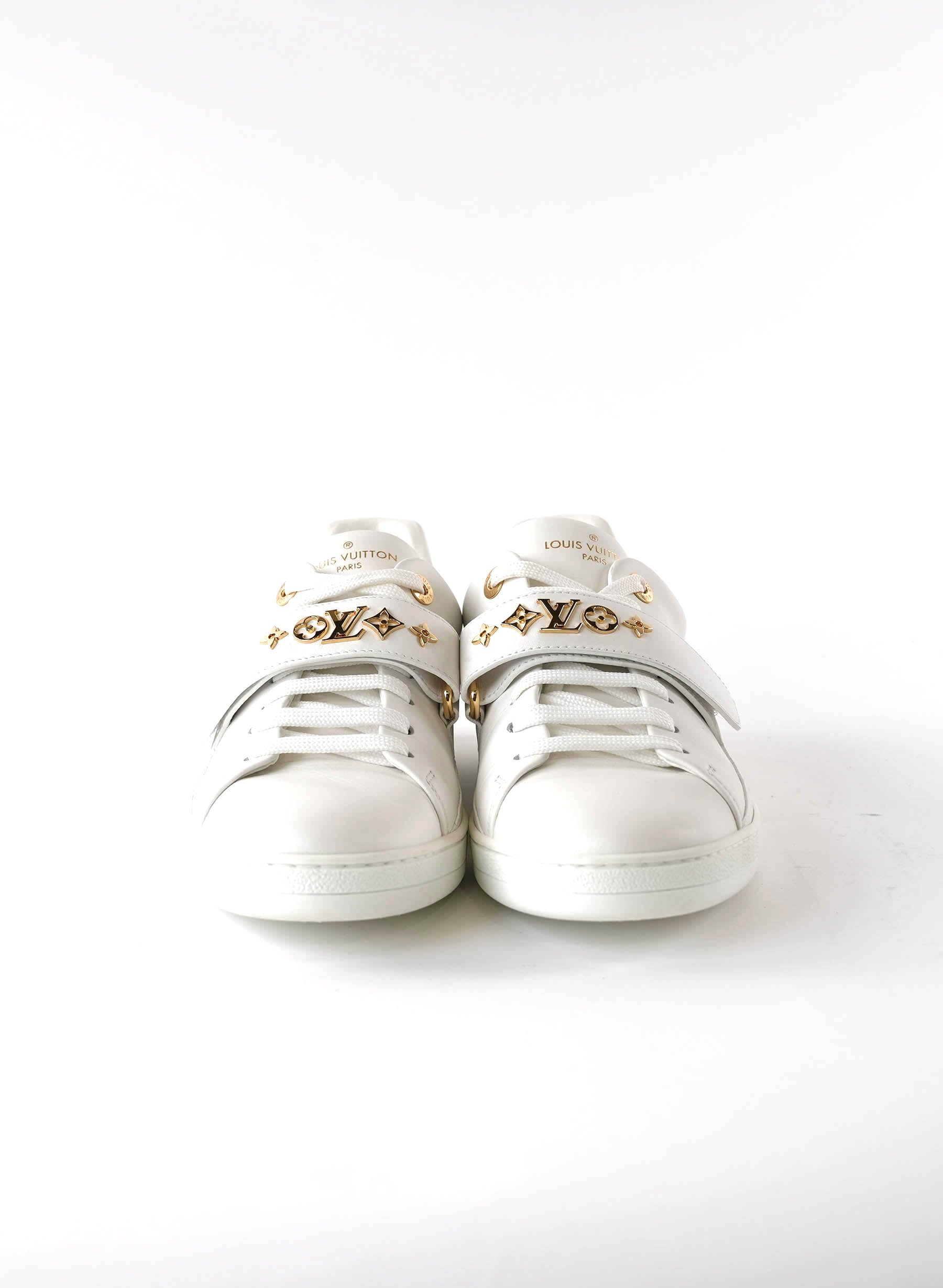 Louis Vuitton Calfskin Front Row Sneakers White 40