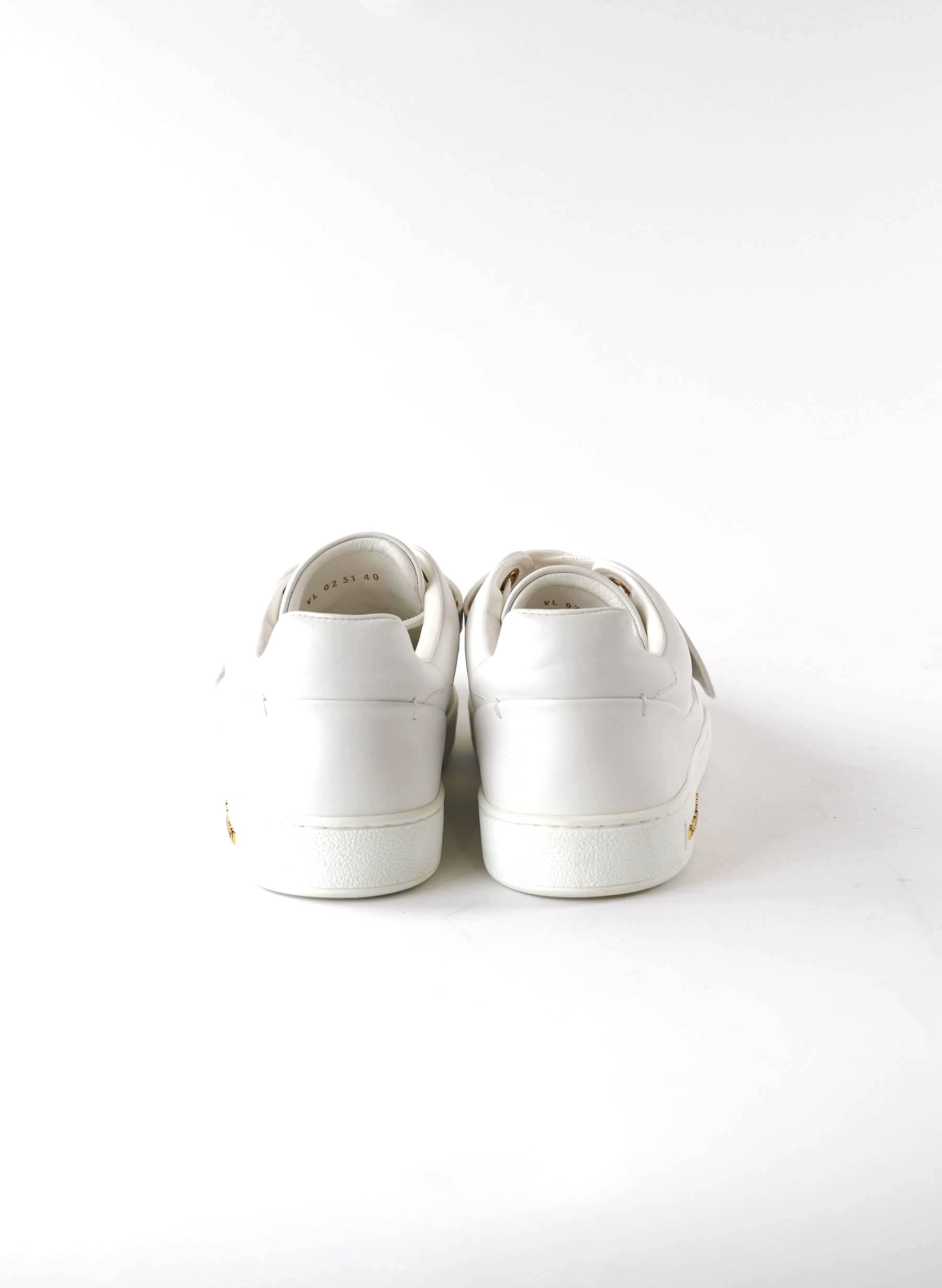 Louis Vuitton Calfskin Front Row Sneakers White 40