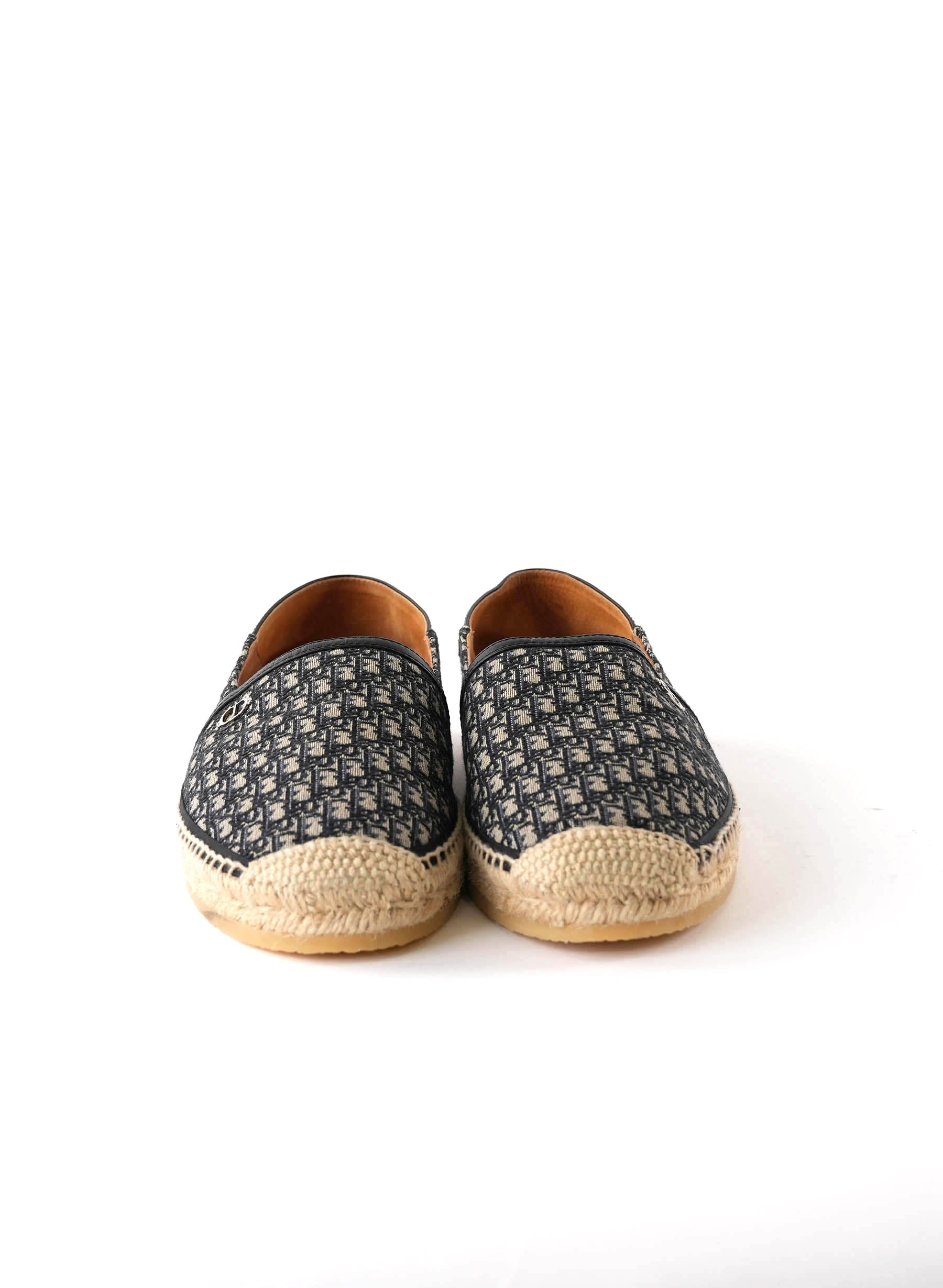 Christian Dior Diorissimo Pattern Canvas Espadrilles