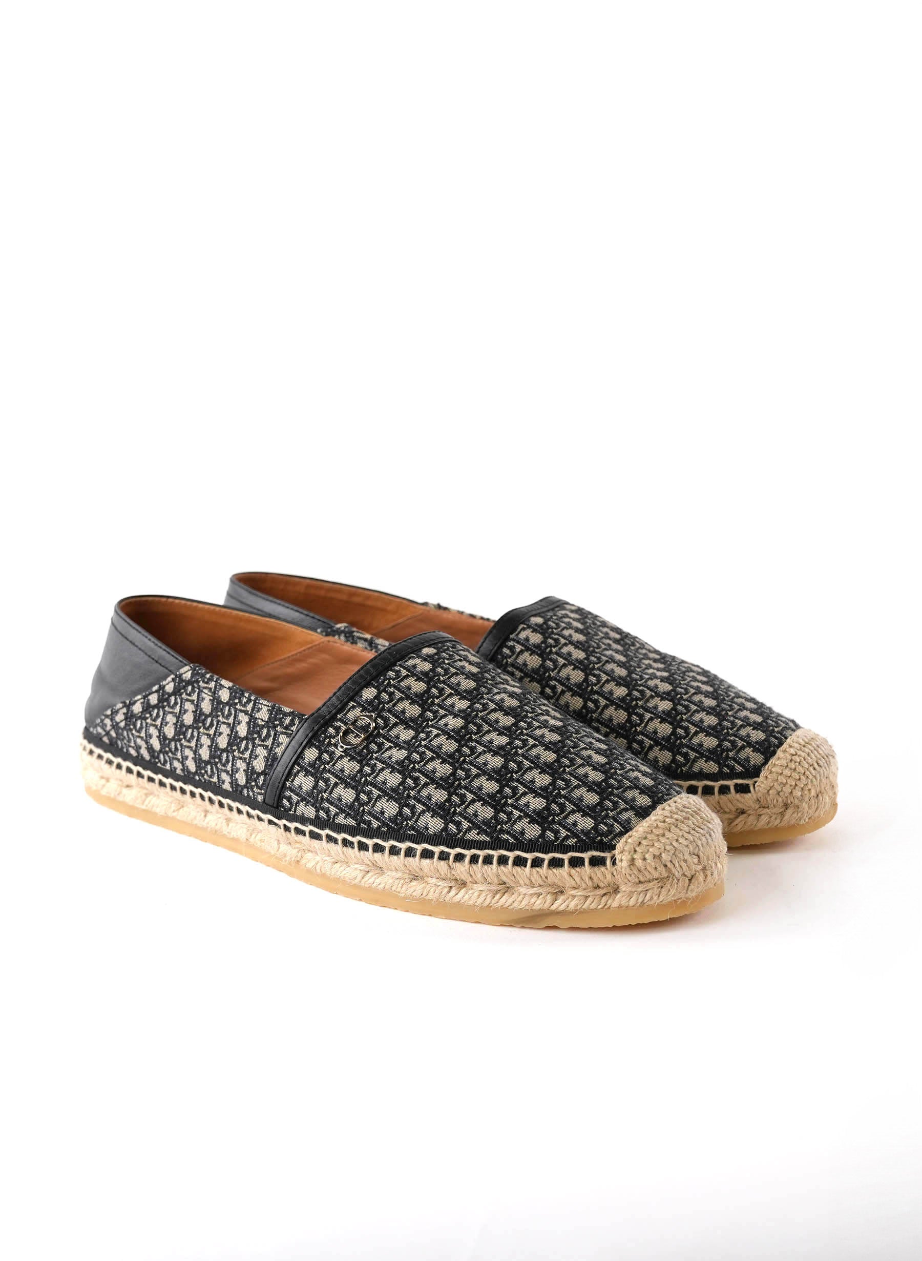 Christian Dior Diorissimo Pattern Canvas Espadrilles