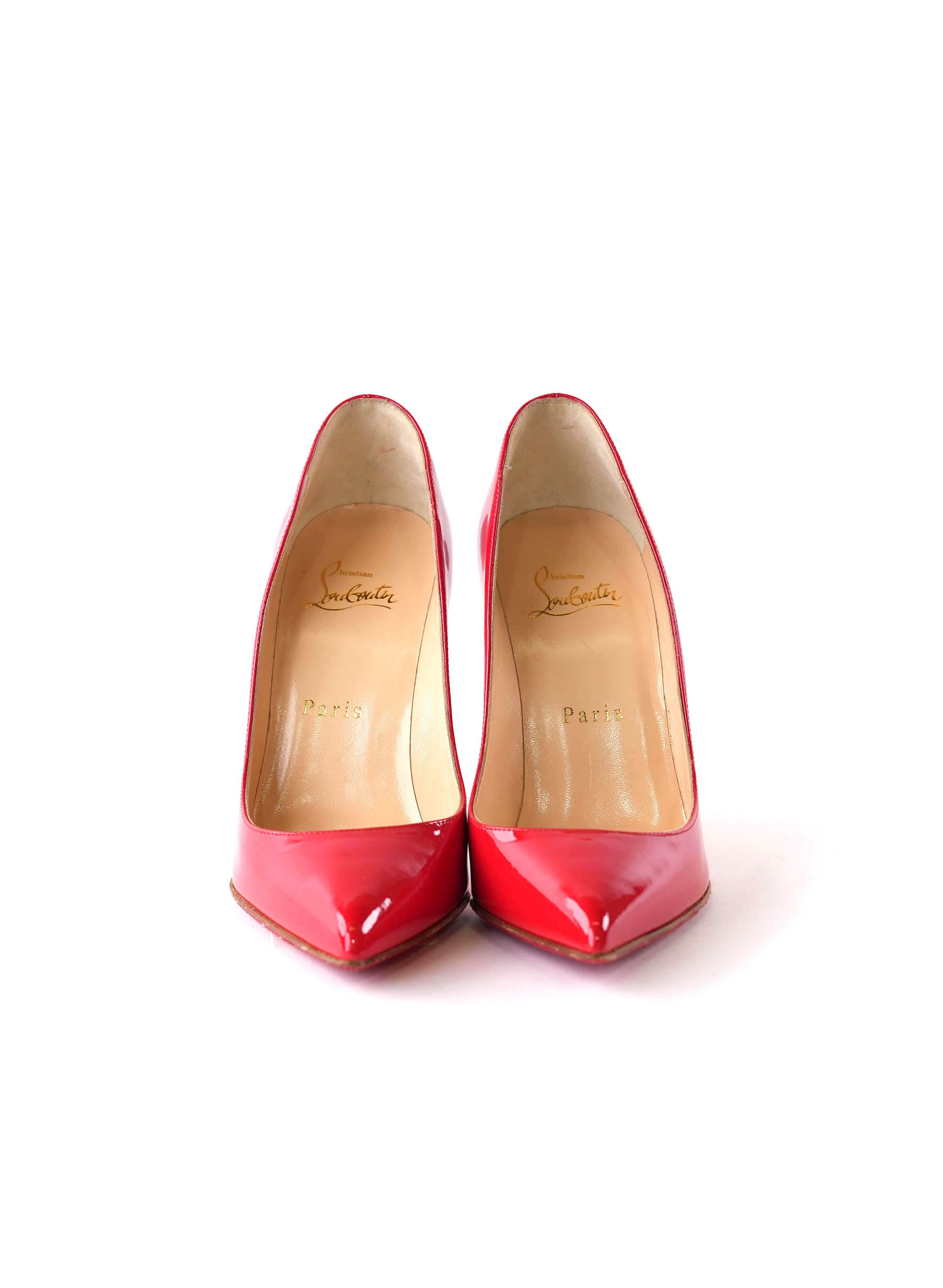 Christian Louboutin Patent Leather Pigalle Pumps Red