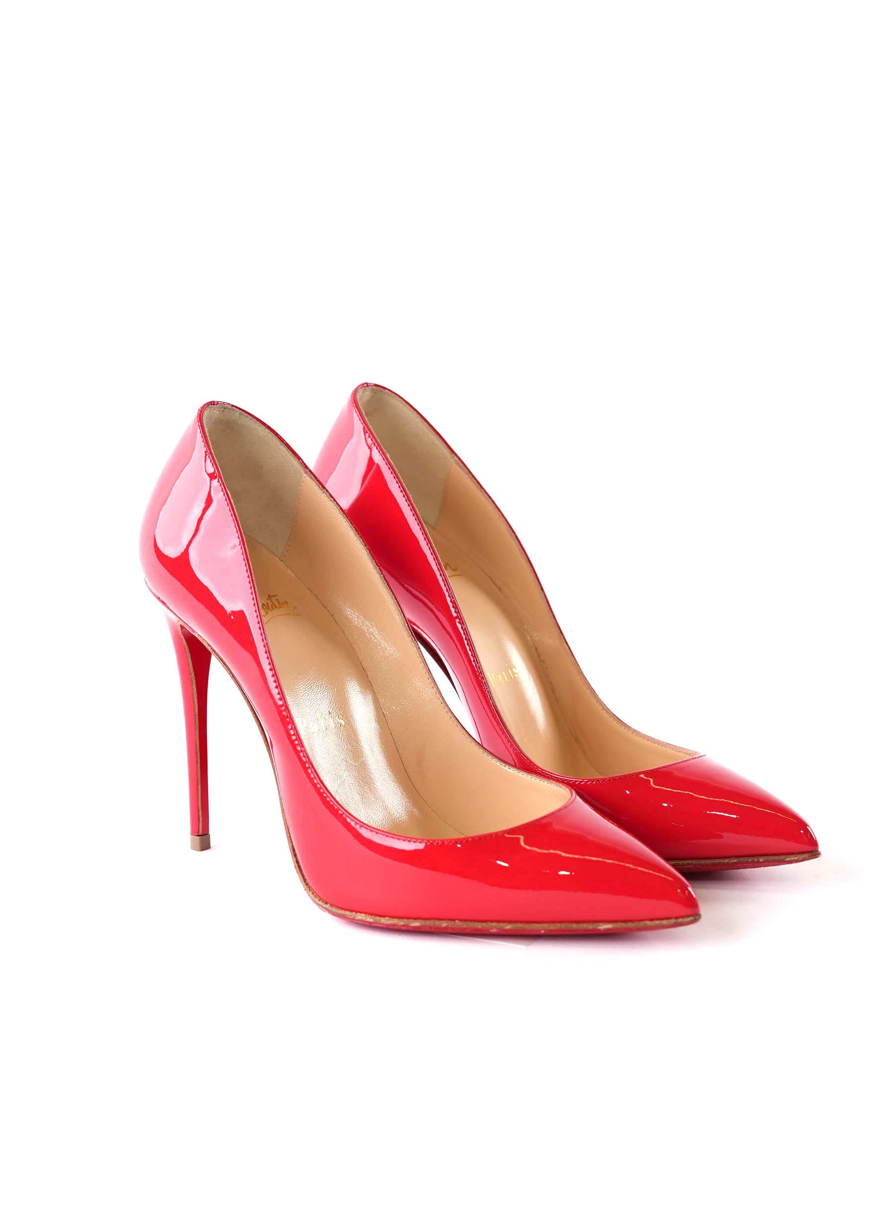 Christian Louboutin Patent Leather Pigalle Pumps Red