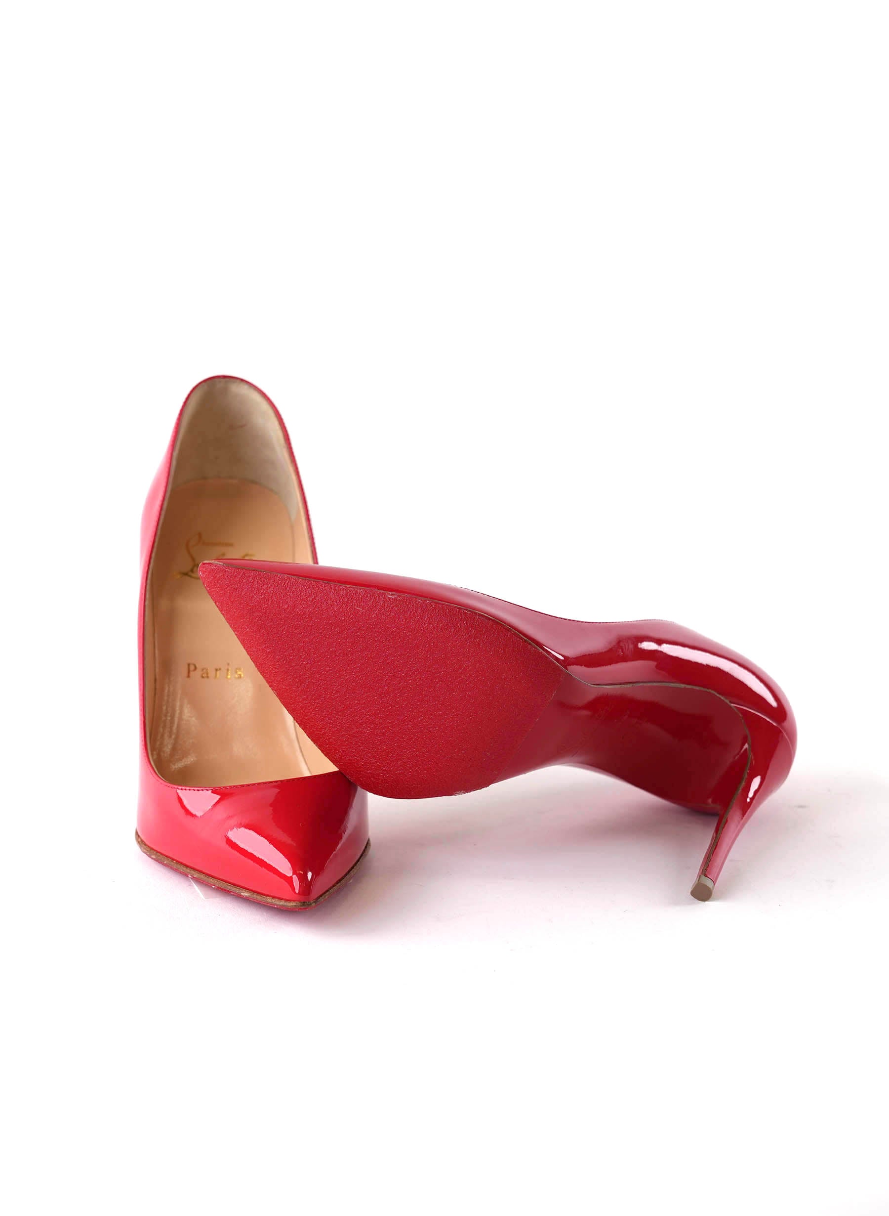 Christian Louboutin Patent Leather Pigalle Pumps Red