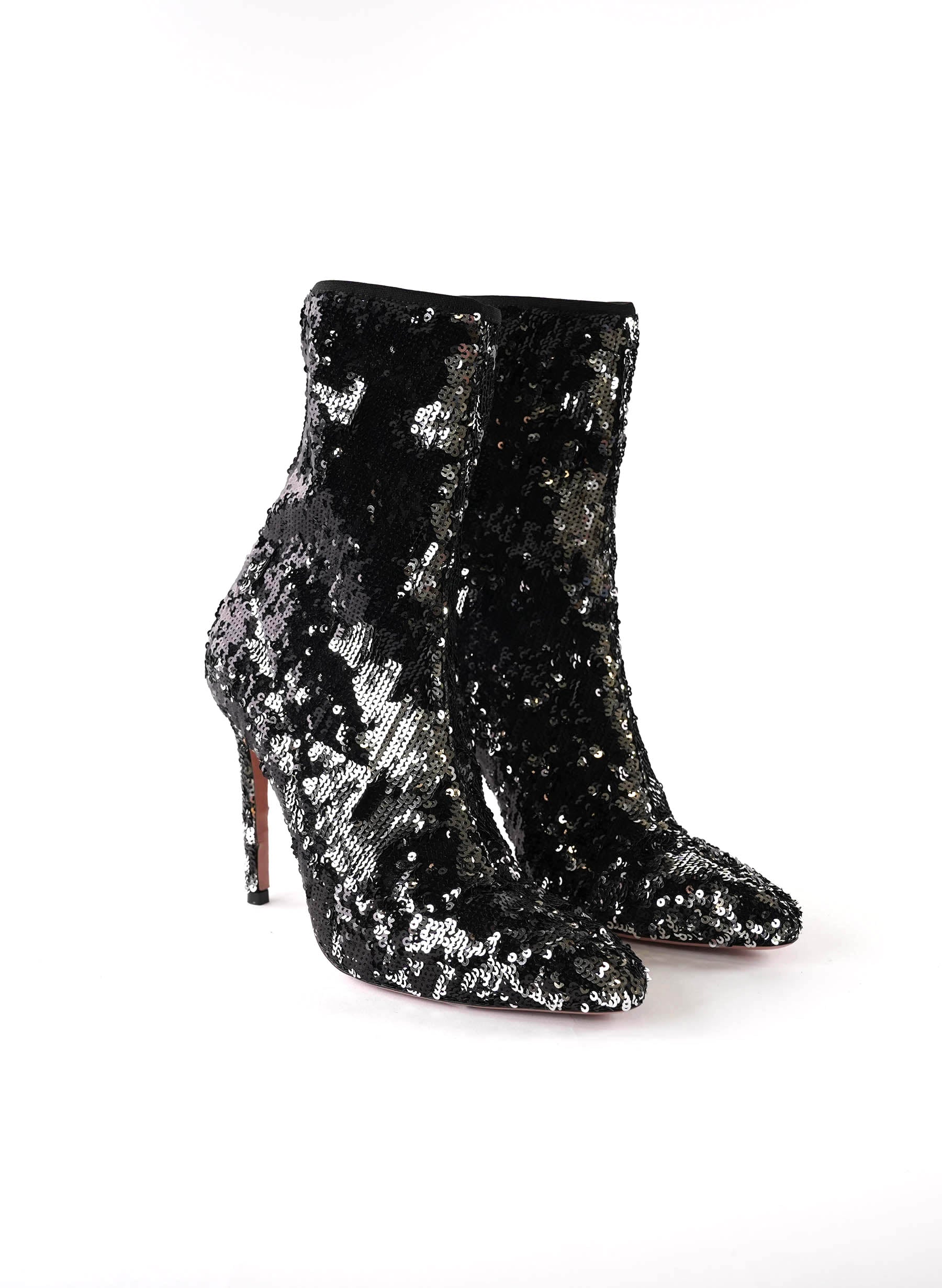 Aquazzura Sequin Embellishments Sock Boots