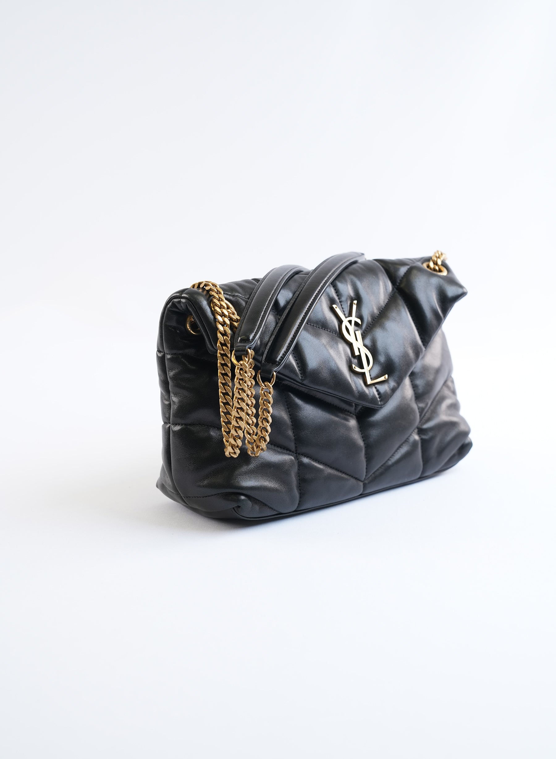 Saint Laurent Puffer Leather Shoulder Bag